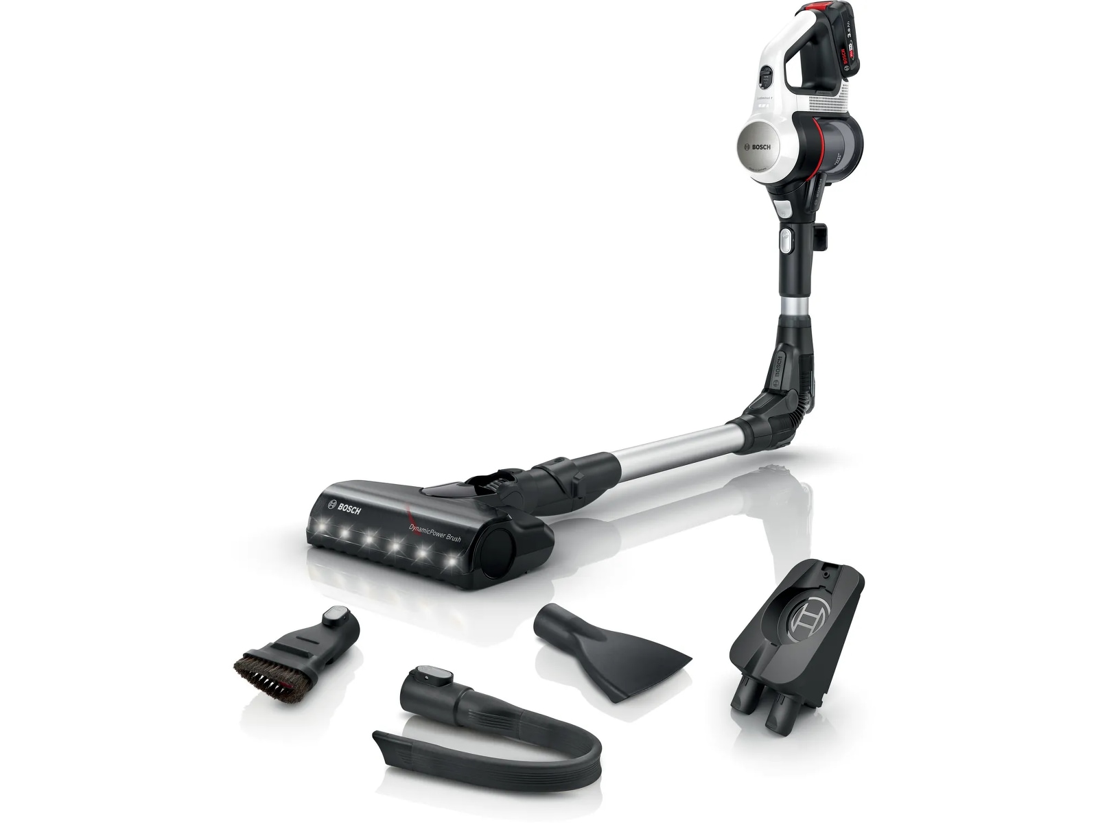 Bosch Unlimited 7 Uppladdningsbar dammsugare (vit) Skaftdammsugare