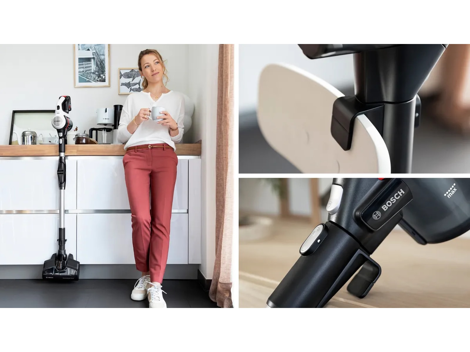 Bosch Unlimited 7 Uppladdningsbar dammsugare (vit) Skaftdammsugare