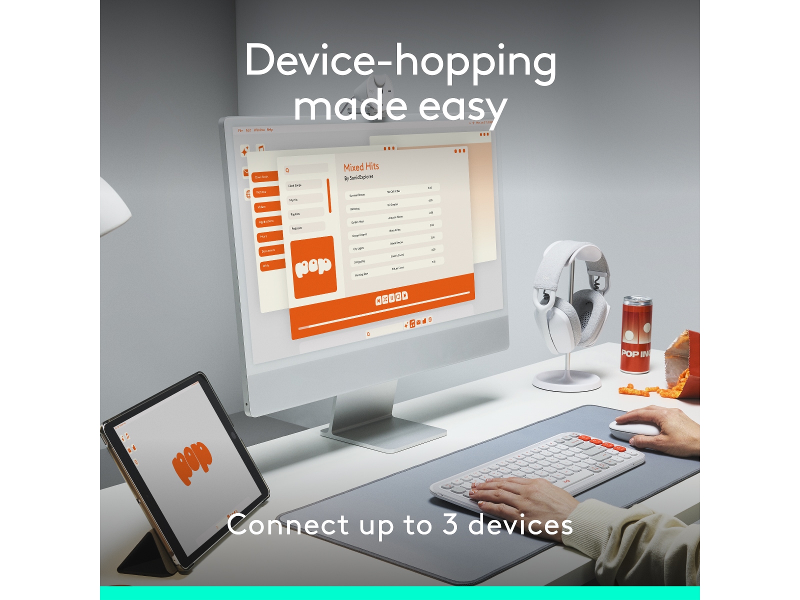 Logitech POP Icon trådlös mus (off-white) Mus