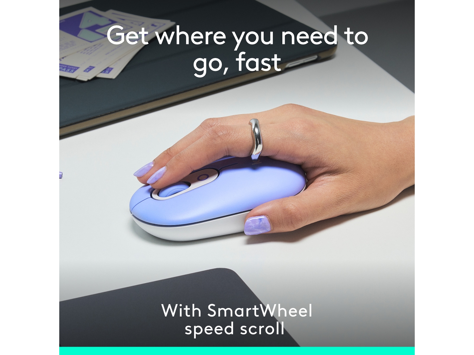 Logitech POP Icon trådlös mus (lilac) Mus