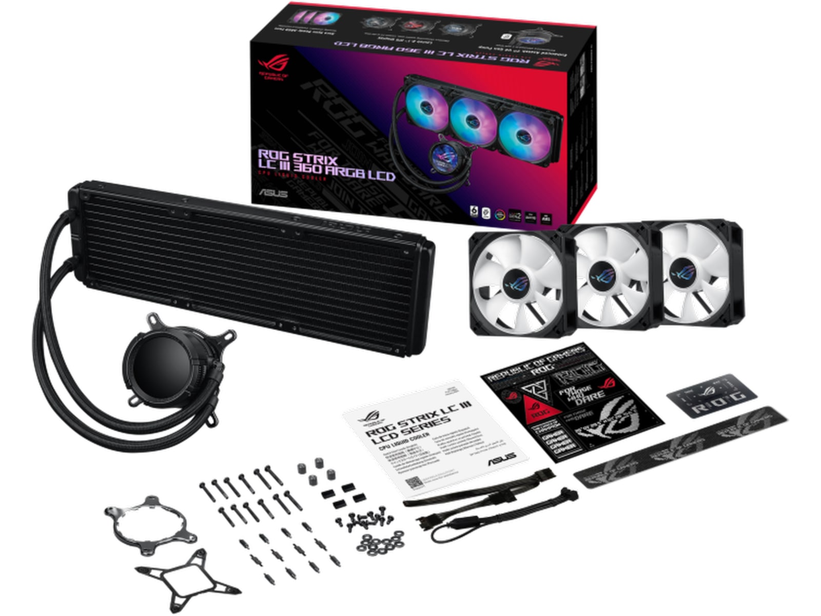 Asus ROG Strix LC III 360 ARGB LCD Kylare (svart) CPU - Vattenkylning