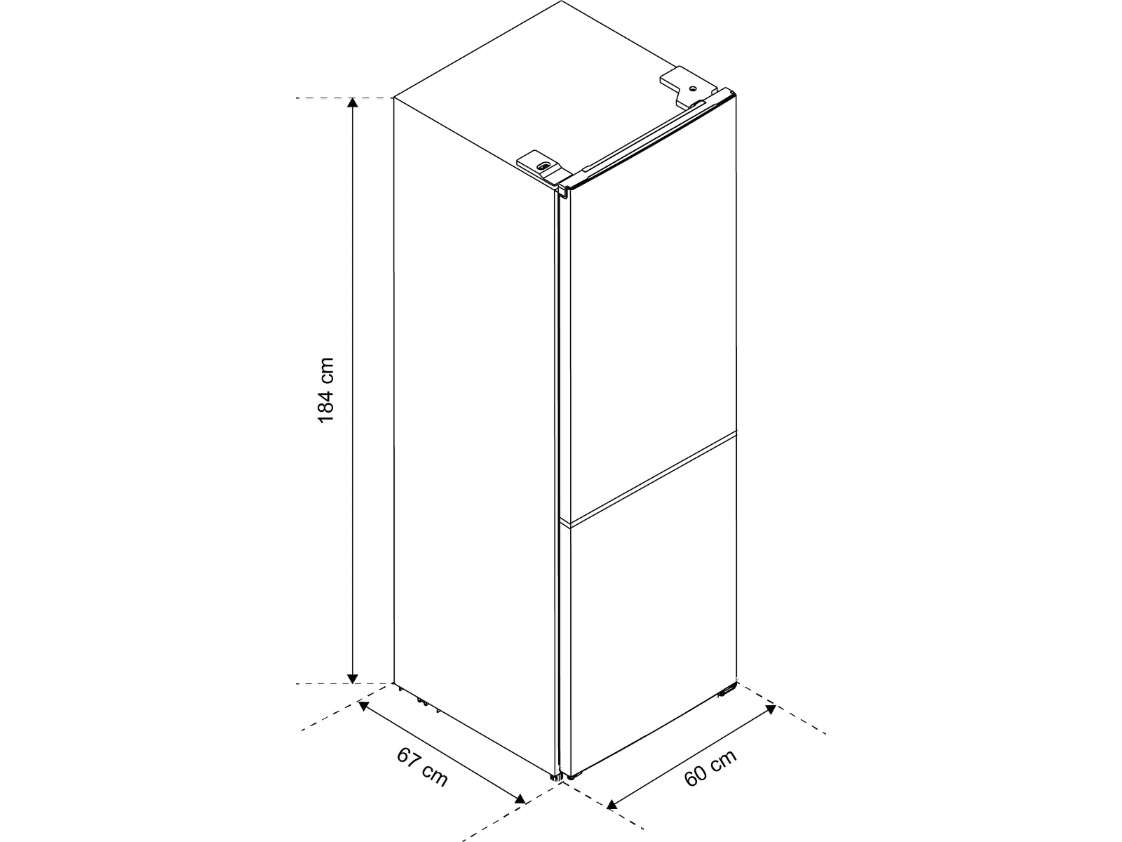 Avant CFR185DI1 kombiskåp (svart) Kyl & frys kombiskåp