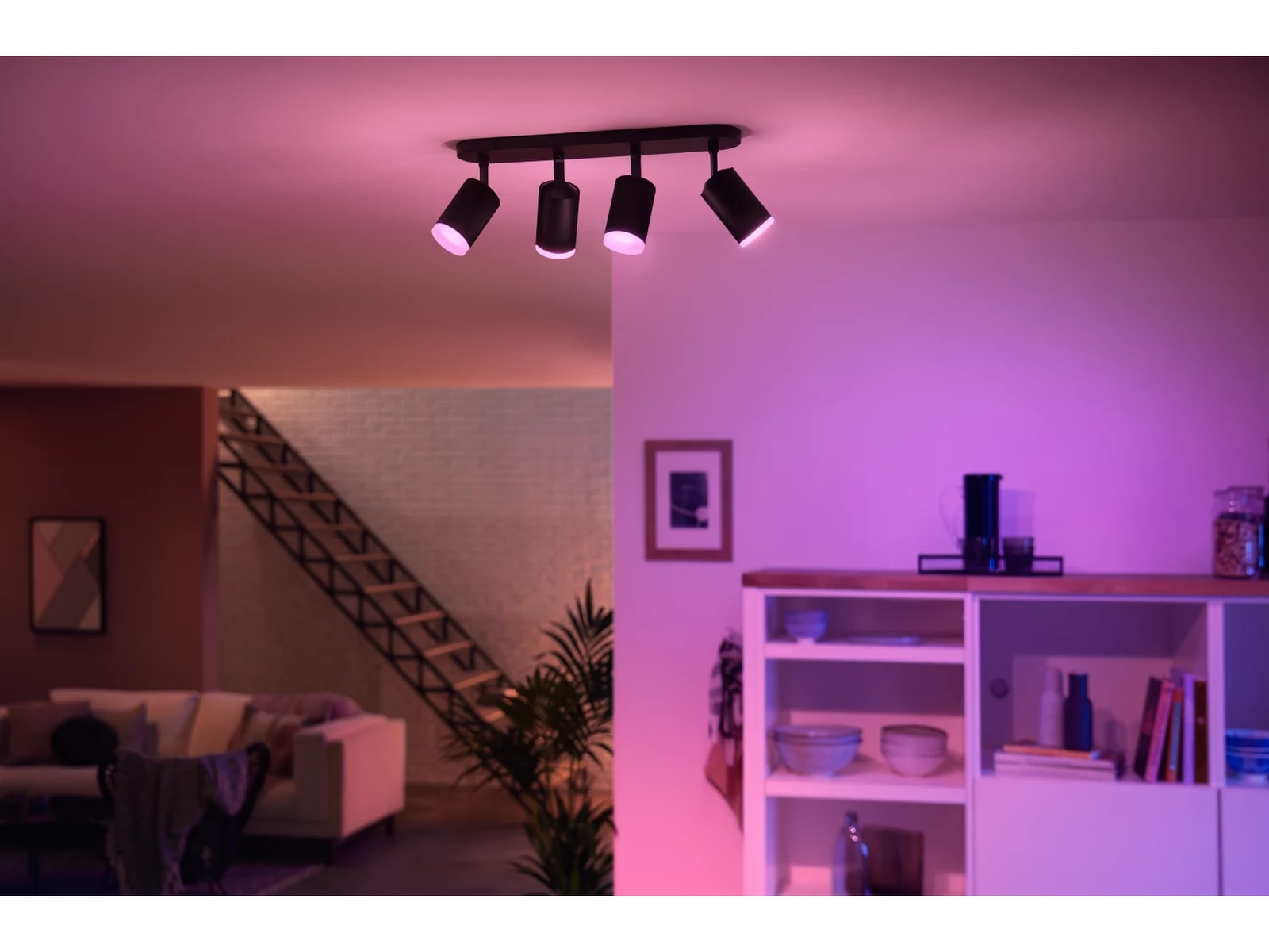 Philips Hue Fugato med 4 spotlights (svart) Taklampa
