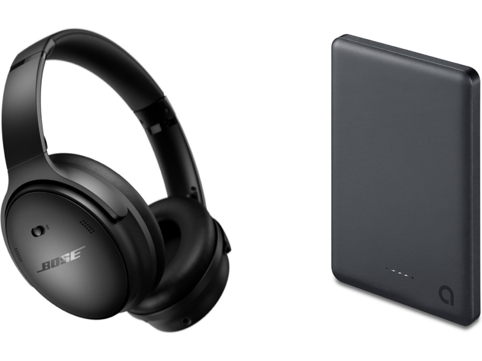 Bose QuietComfort trådlösa hörlurar, Over-Ear (svart) + powerbank Hörlurar