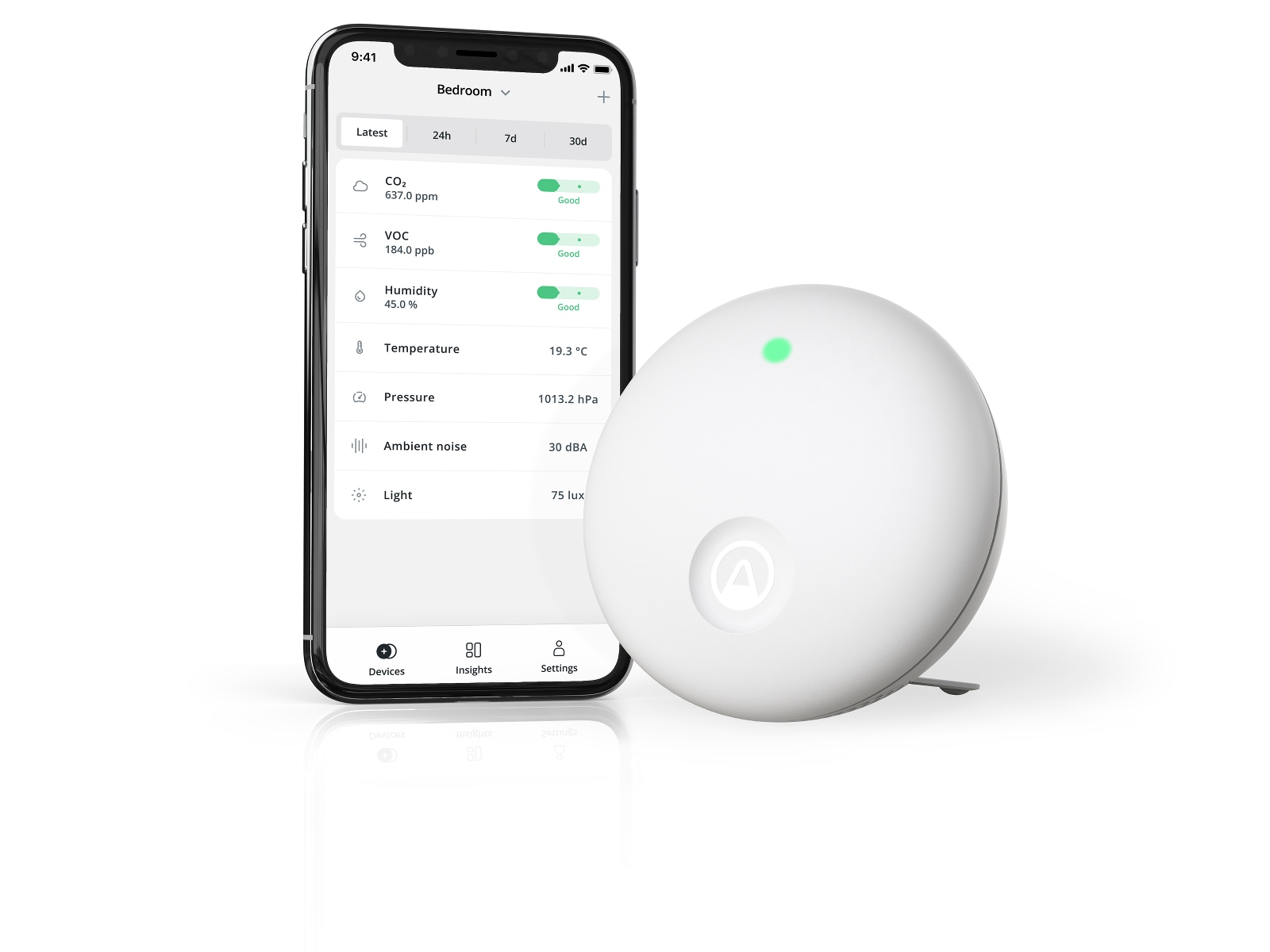 Airthings Wave Enhance luftkvalitetsmätare Luftkvalitetsmätare