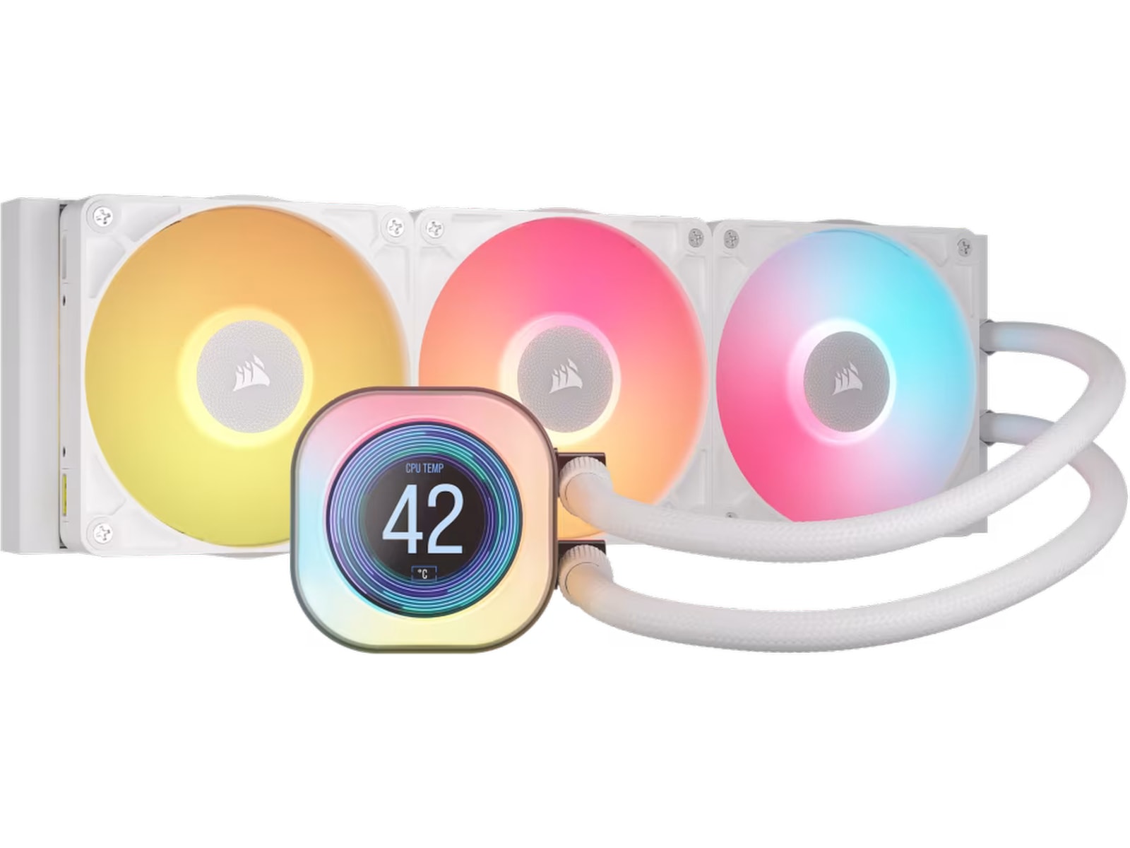 Corsair iCUE LINK TITAN 360 RX LCD AIO Kylare (vit) CPU - Vattenkylning