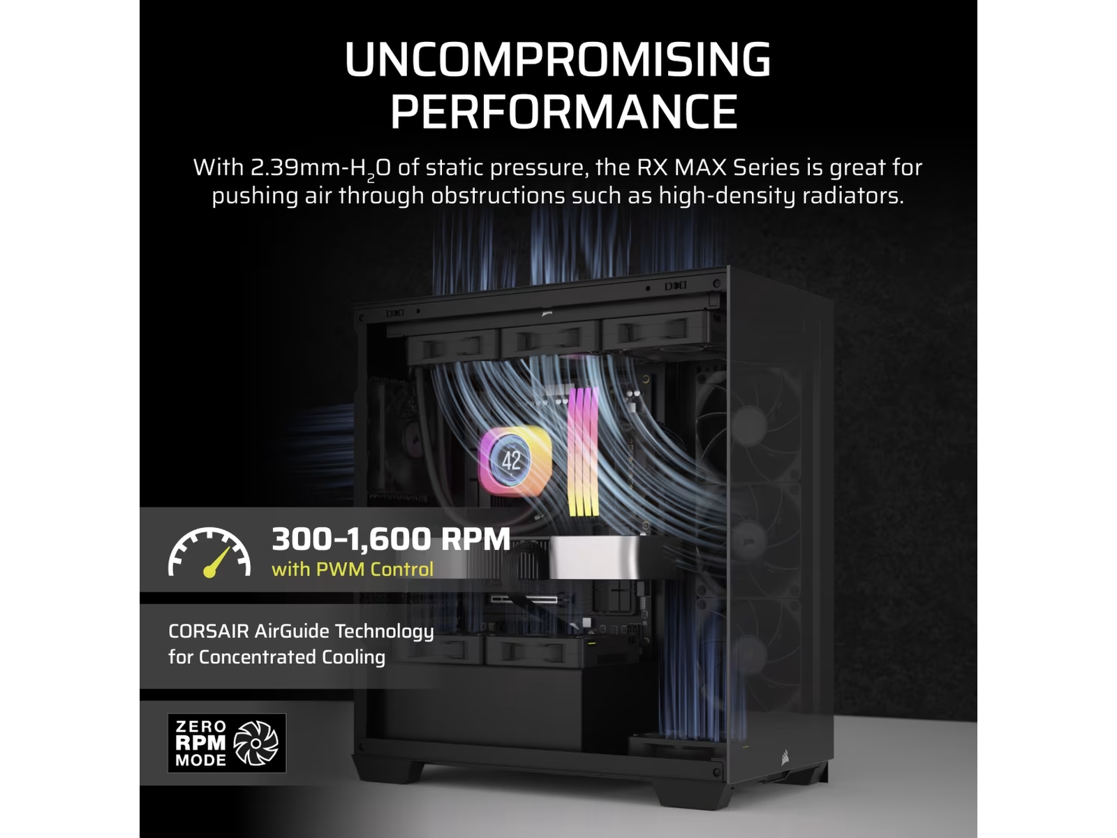 Corsair iCUE LINK RX140 MAX Fläkt (svart) Fläkt