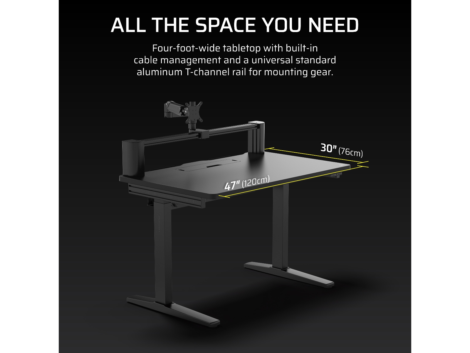 Corsair Platform:4 Elevate Skrivbord (svart/svart) Gaming desk