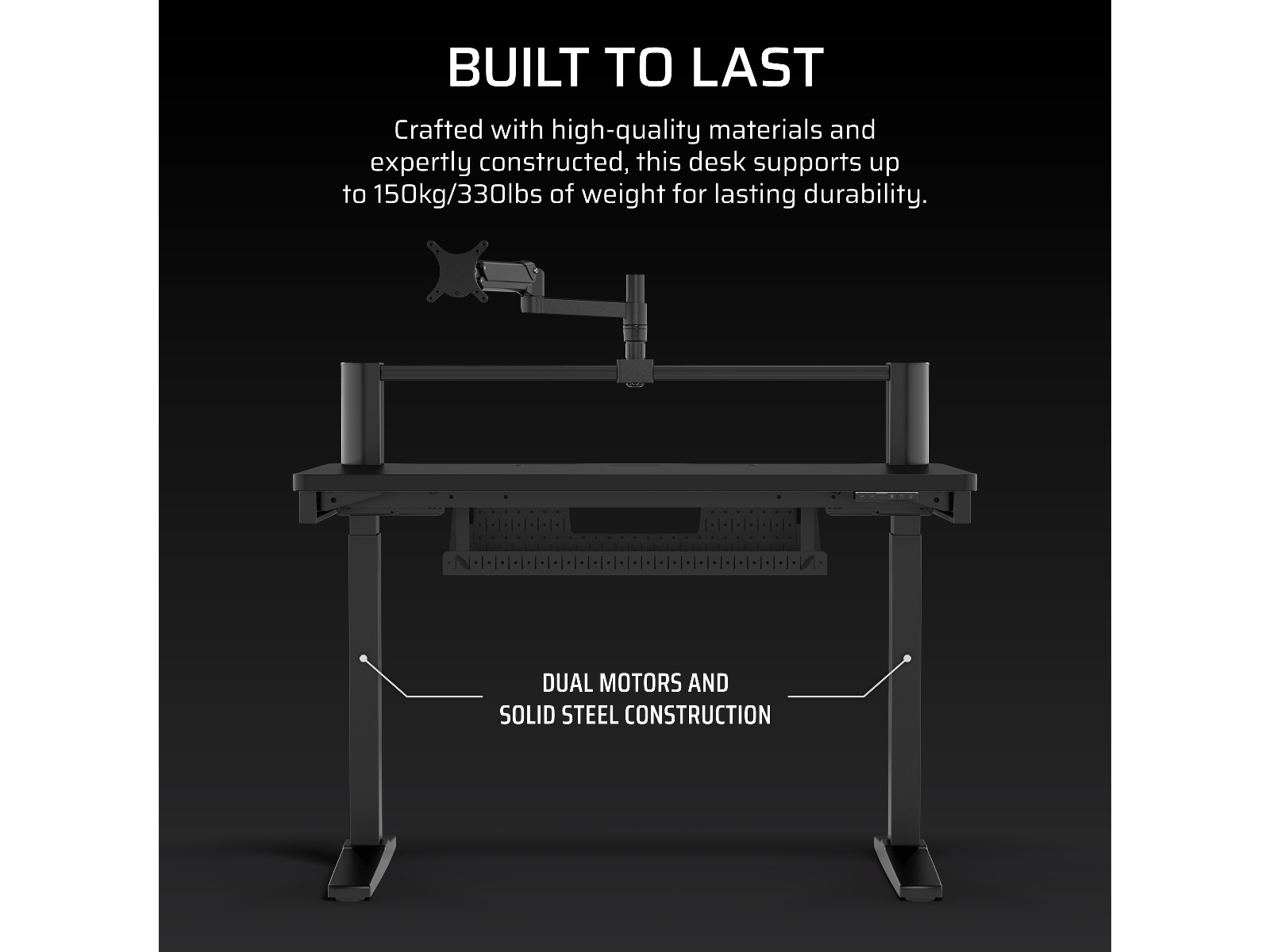 Corsair Platform:4 Elevate Skrivbord (svart/svart) Gaming desk