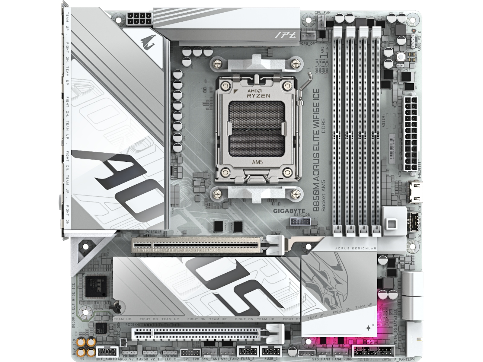Gigabyte B850M Aorus Elite WF6E ICE Moderkort AMD Socket