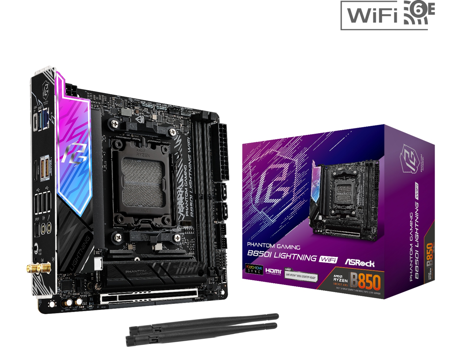ASRock B850I Lightning WiFi Moderkort AMD Socket