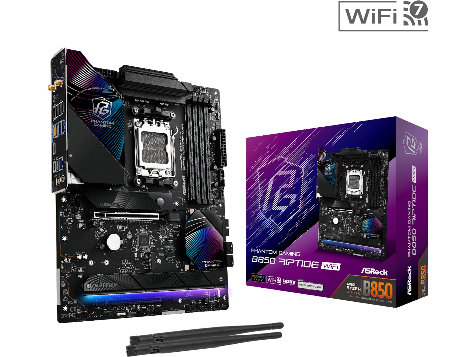 ASRock B850 Riptide WiFi Moderkort AMD Socket