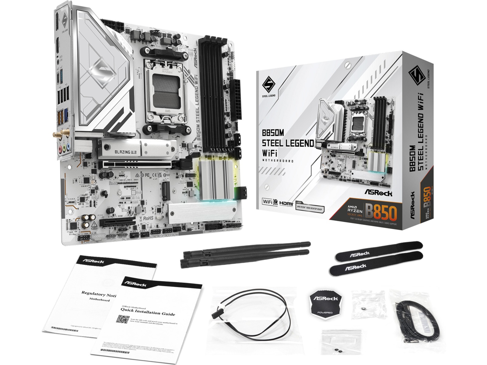 ASRock B850M Steel Legend WiFi Moderkort AMD Socket