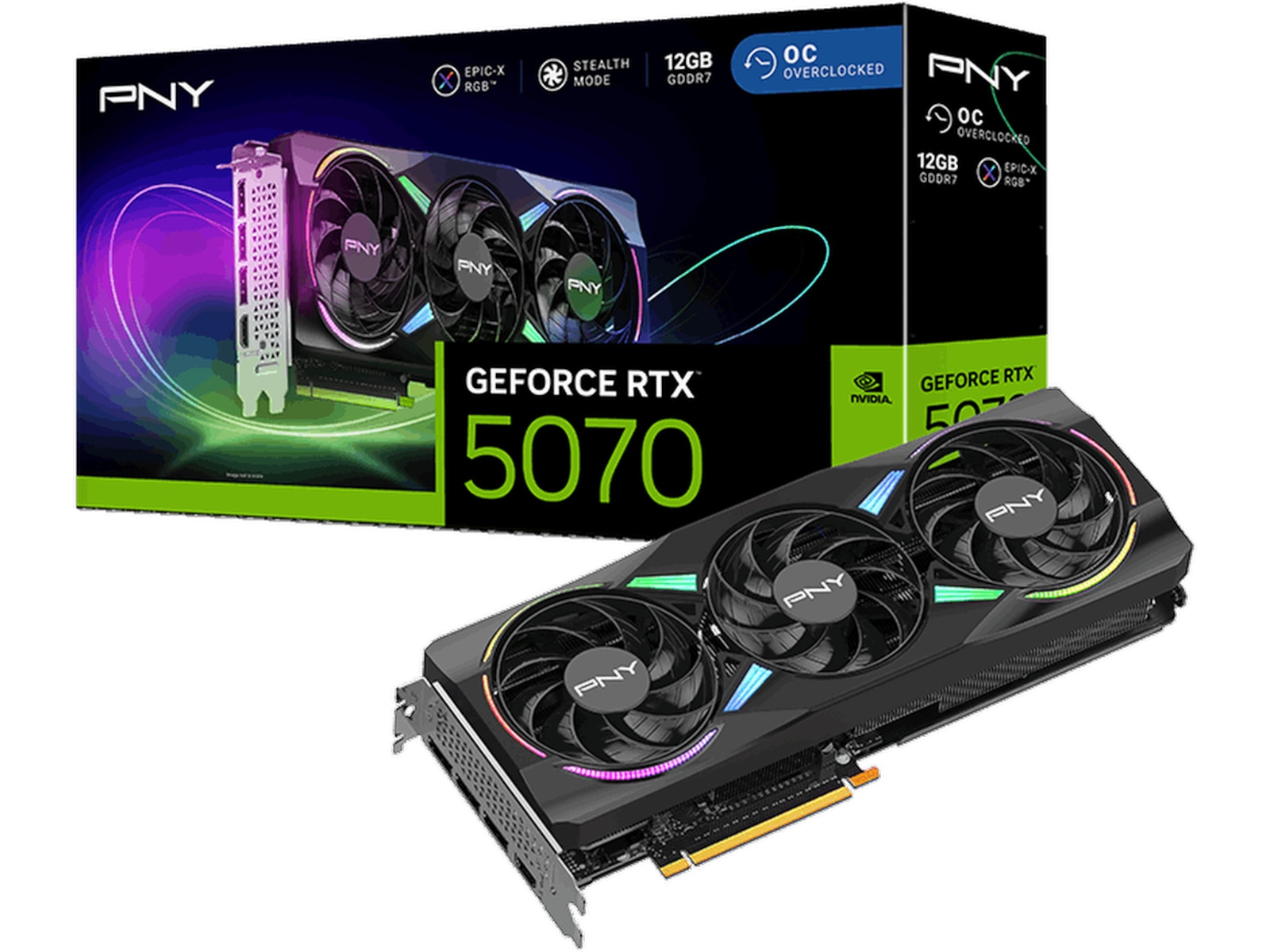 PNY GeForce RTX 5070 ARGB OC Grafikkort