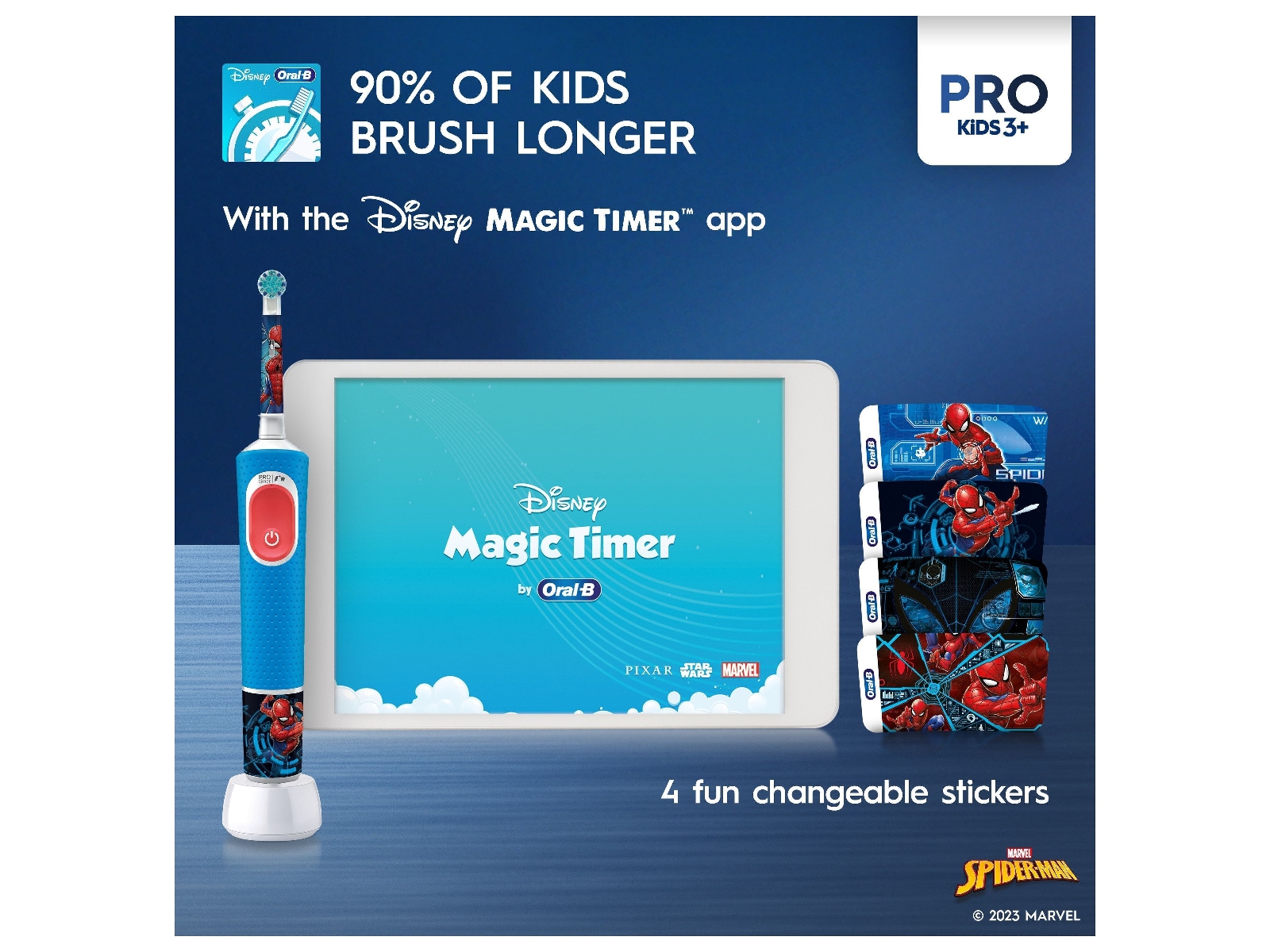 ORAL-B Vitality Pro Kids Elektrisk tandborste (Spiderman) Eltandborste