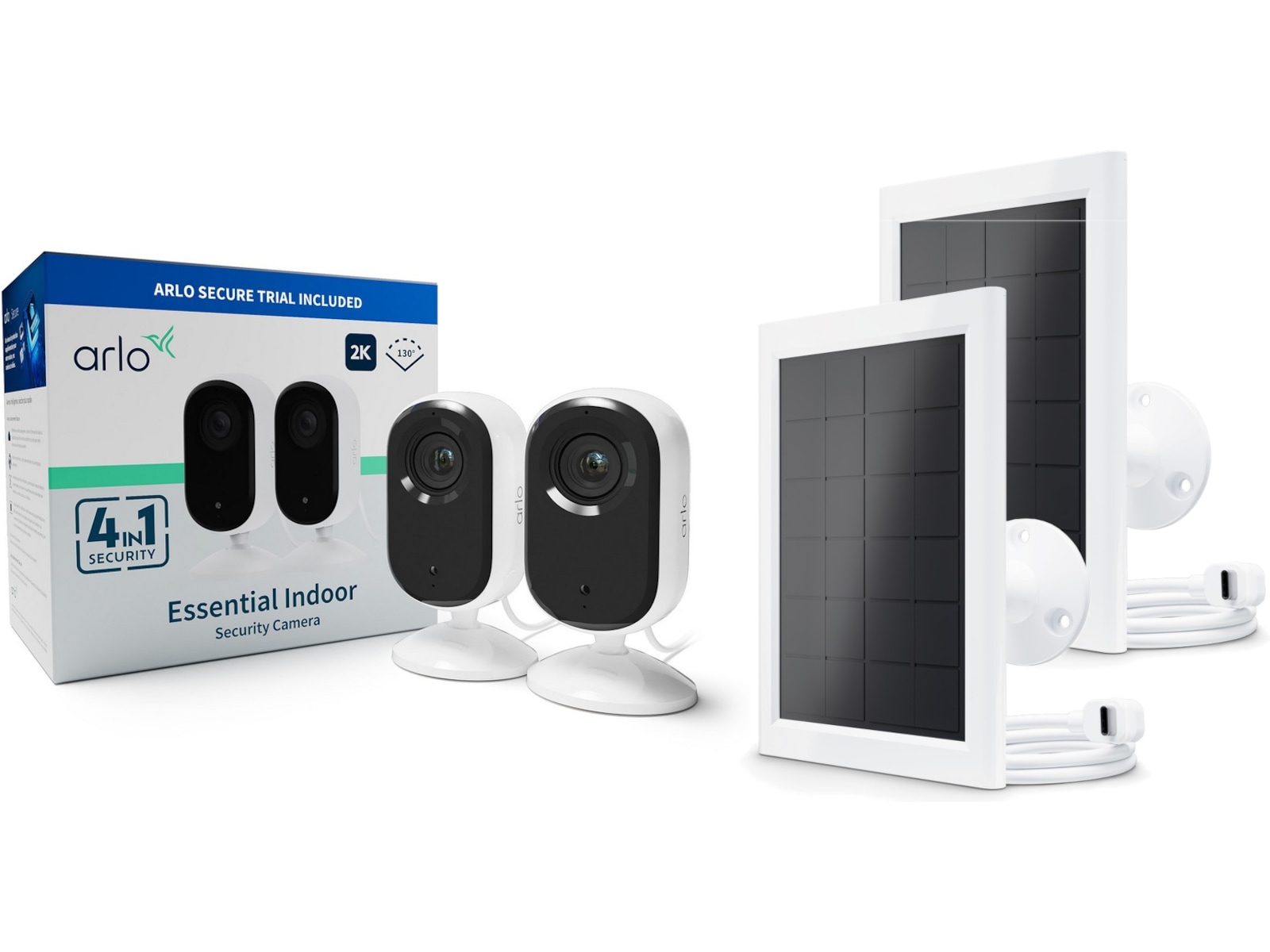 Arlo Essential 2 2K övervakningskamera 2-pack Övervakningskamera