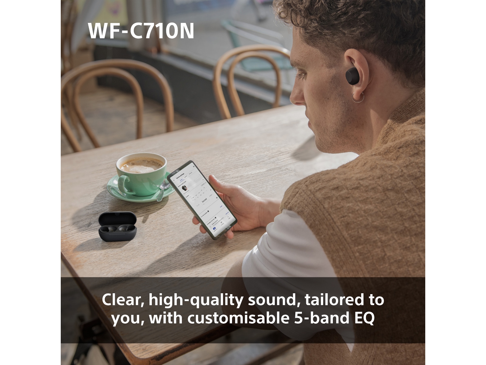 Sony WF-C710N  trådlösa hörlurar, In-ear med mikrofon (svart) In-ear hörlurar