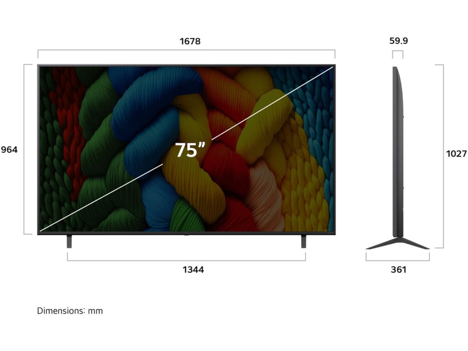 LG 75" NANO80 AI 4K NanoCell Smart TV (2025) 70 - 79 tums TV