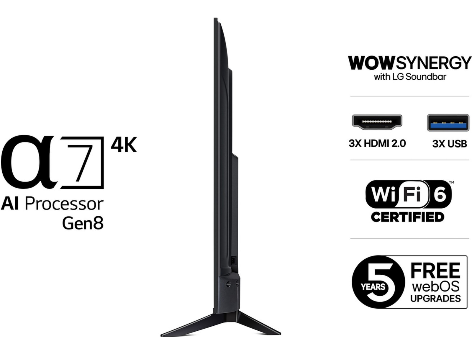 LG 50" UA73 AI 4K UHD Smart TV (2025) 50 - 59 tums TV