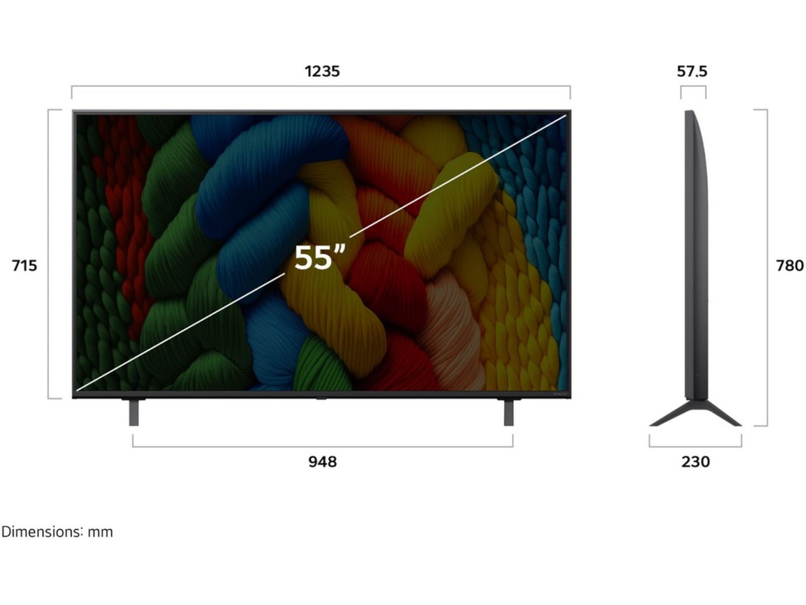 LG 55" NANO80 AI 4K NanoCell Smart TV (2025) 50 - 59 tums TV