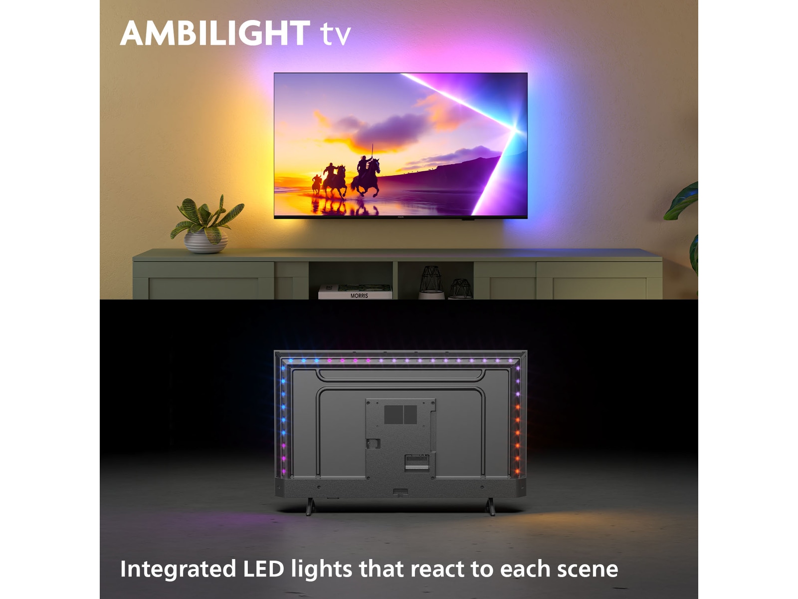 Philips 55" PUS8550/12 QLED Smart Ambilight TV (2025) 50 - 59 tums TV