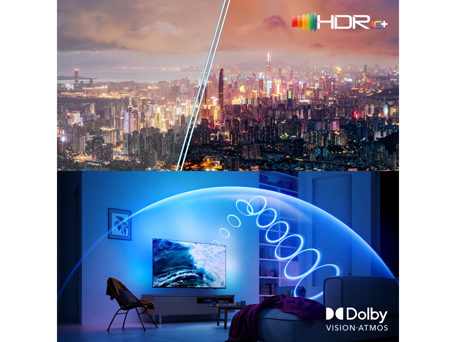 Philips 77" OLED910/12 OLED Plus Smart Ambilight AI TV (2025) 70 - 79 tums TV