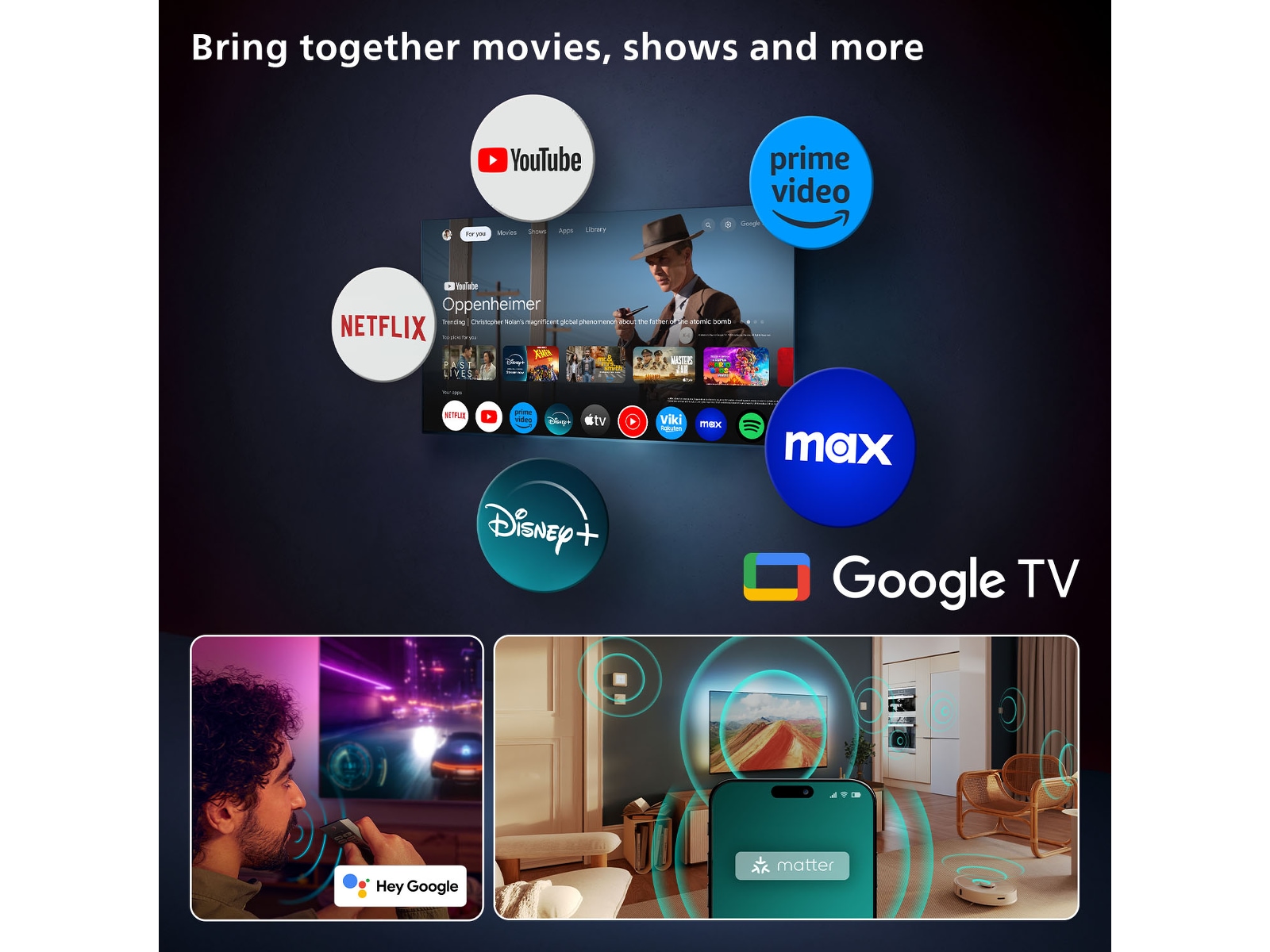 Philips 65" OLED810/12 OLED Smart Ambilight AI TV (2025) 60 - 69 tums TV