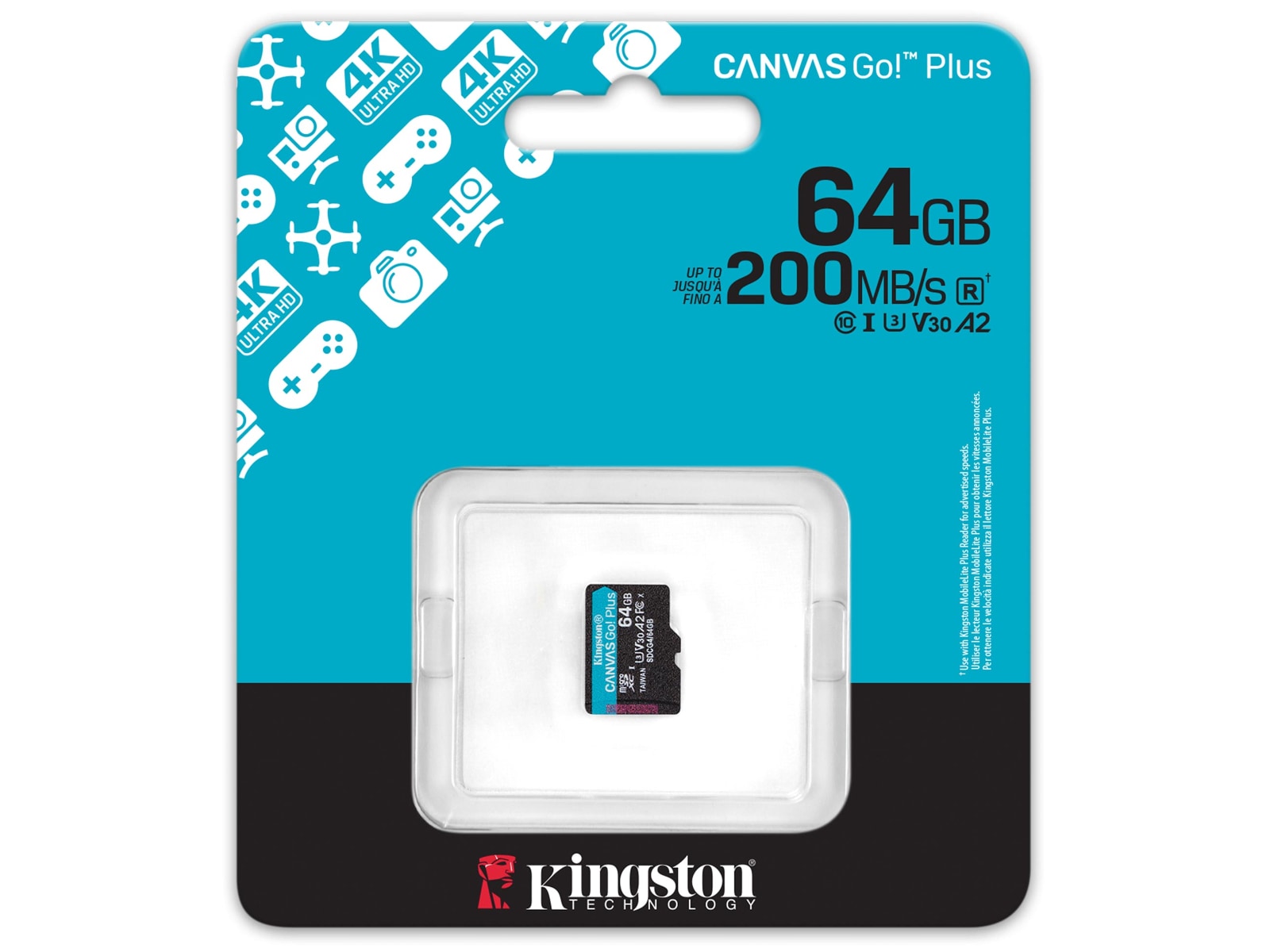 Kingston Canvas Go! Plus microSD 64GB Minneskort