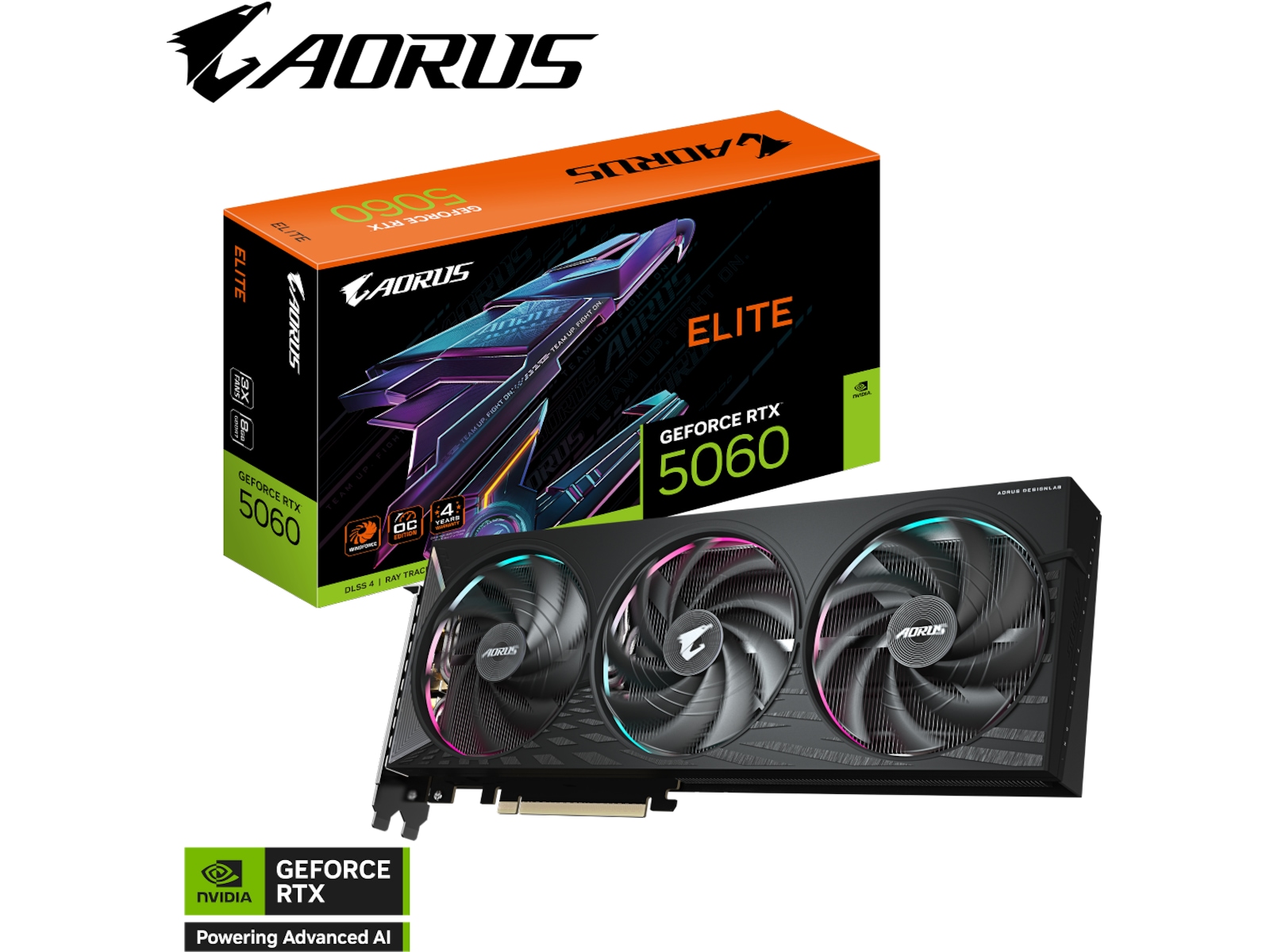 Gigabyte AORUS GeForce RTX 5060 ELITE Grafikkort