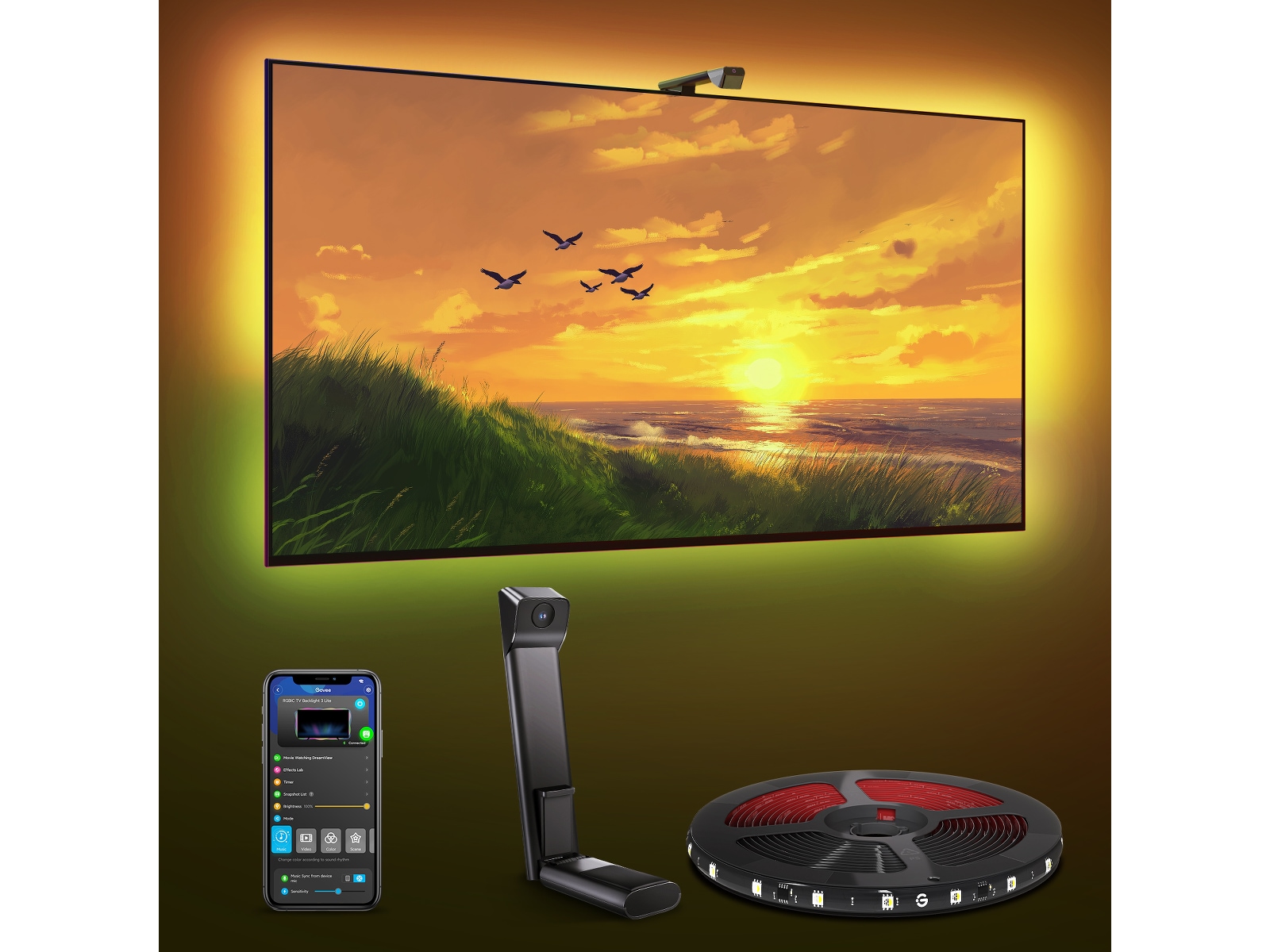 Govee TV Backlite 3 Lite Wild Robot (75-85") Led strips & underhållning