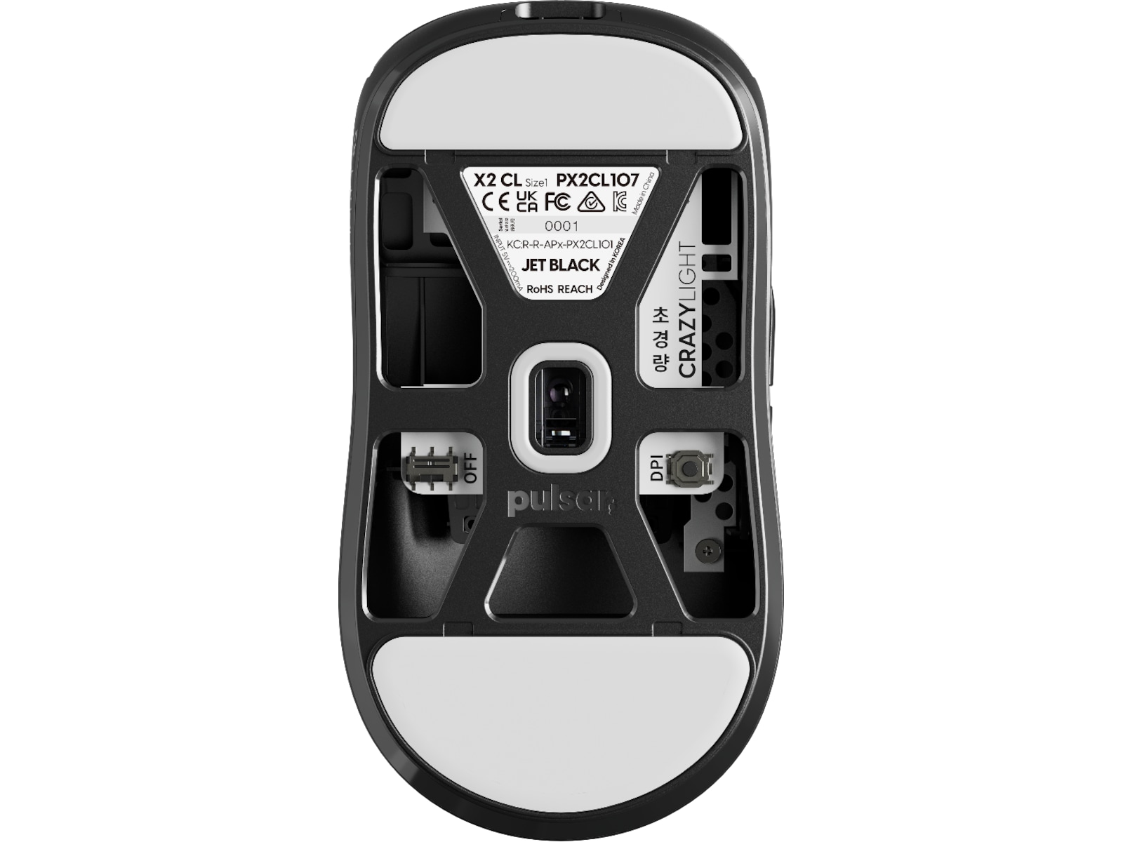 Pulsar X2 CrazyLight Trådlös Gamingmus (Jet Black) Gamingmus