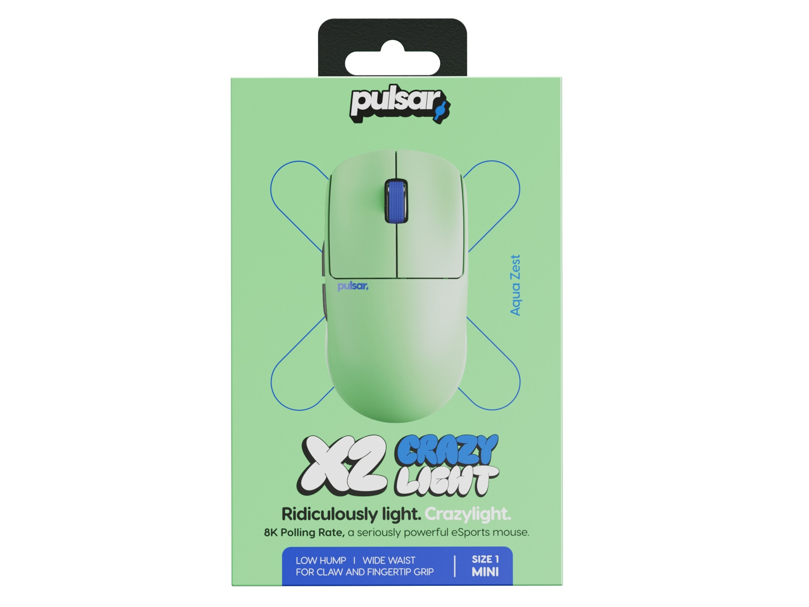 Pulsar X2 CrazyLight Trådlös Gamingmus (Aqua Zest) Gamingmus