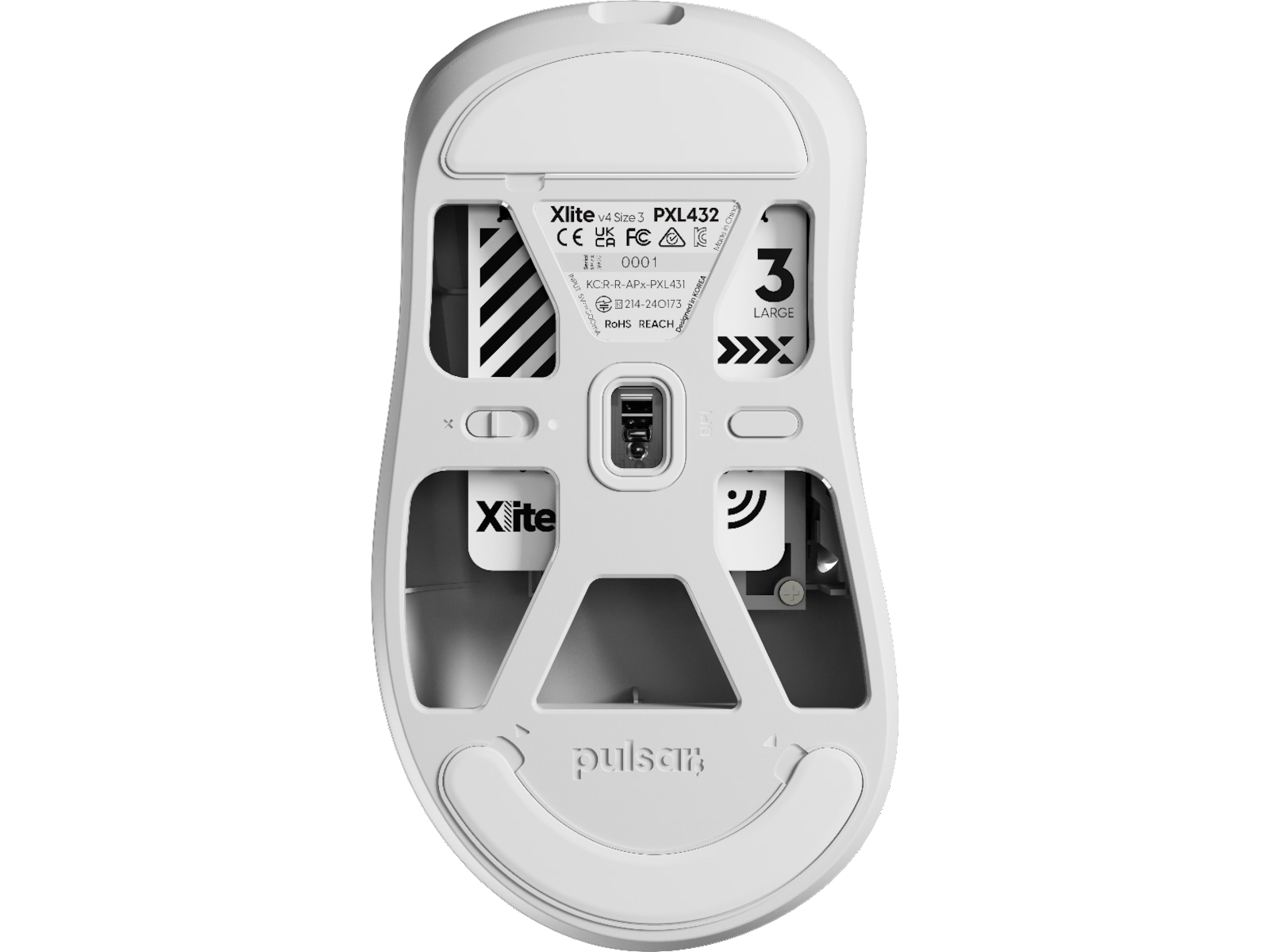 Pulsar Xlite V4 Large Trådlös Gamingmus (vit) Gamingmus