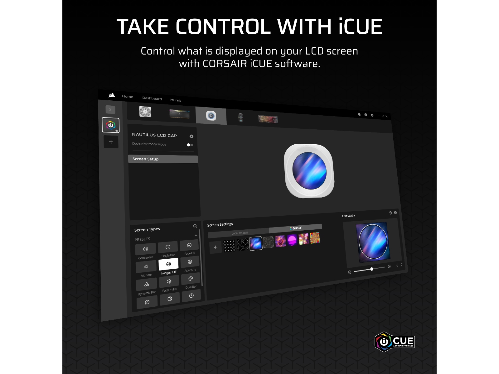 Corsair Nautilus 360 RS LCD Kylare (vit) CPU - Vattenkylning