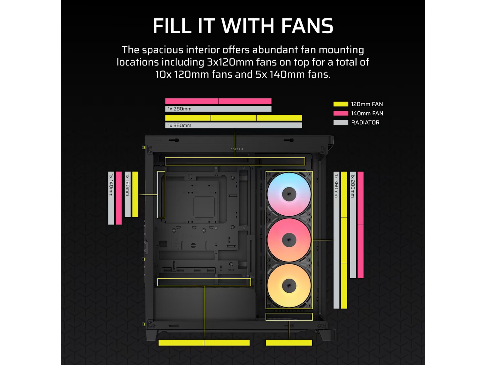 Corsair FRAME 4500X RS-R ARGB Mid Tower (svart) Midi tower