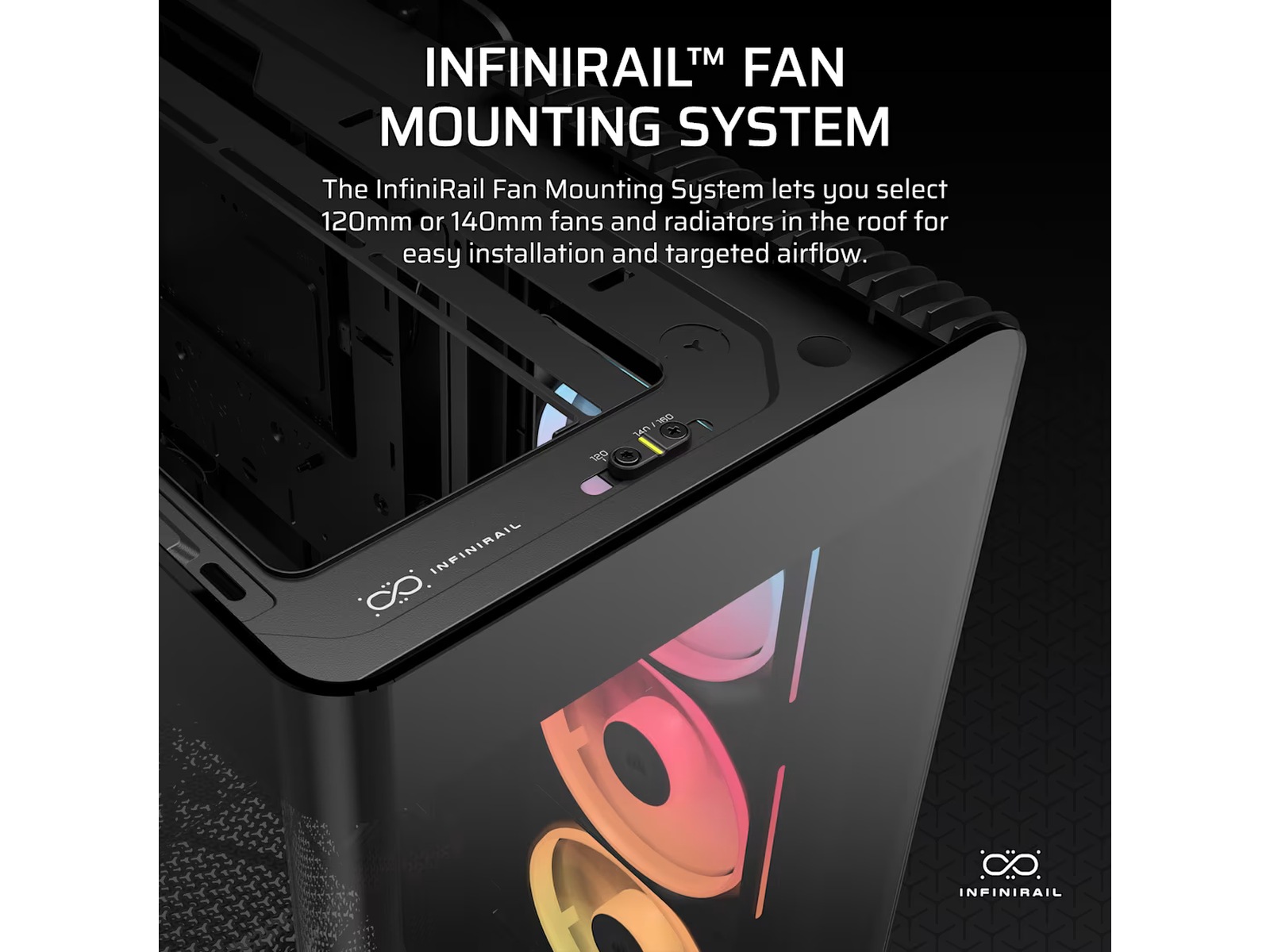 Corsair FRAME 4500X LX-R RGB Mid Tower (svart) Midi tower