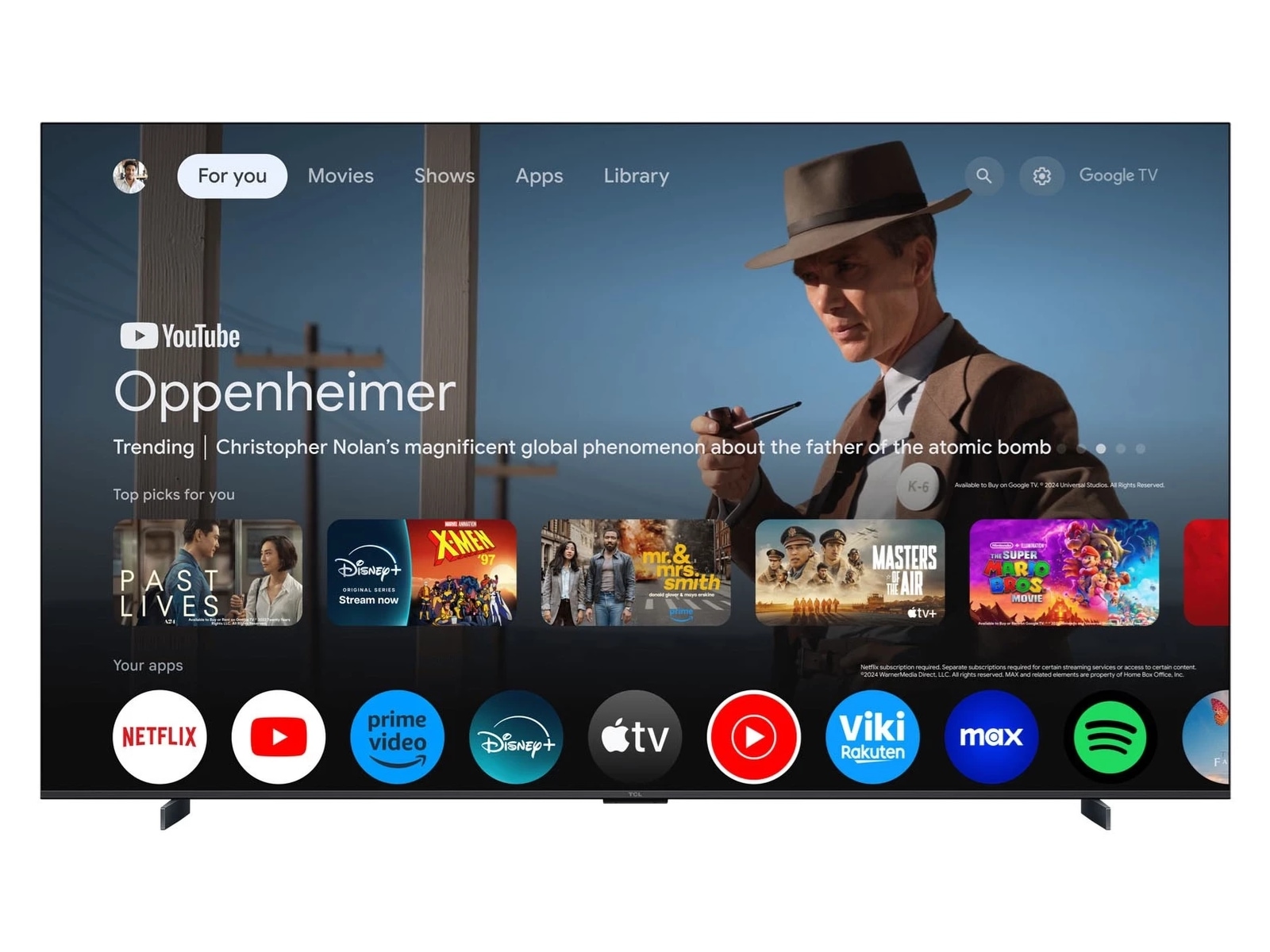 TCL 98" T8C 4K QLED Google TV (2025) Över 80 tums TV