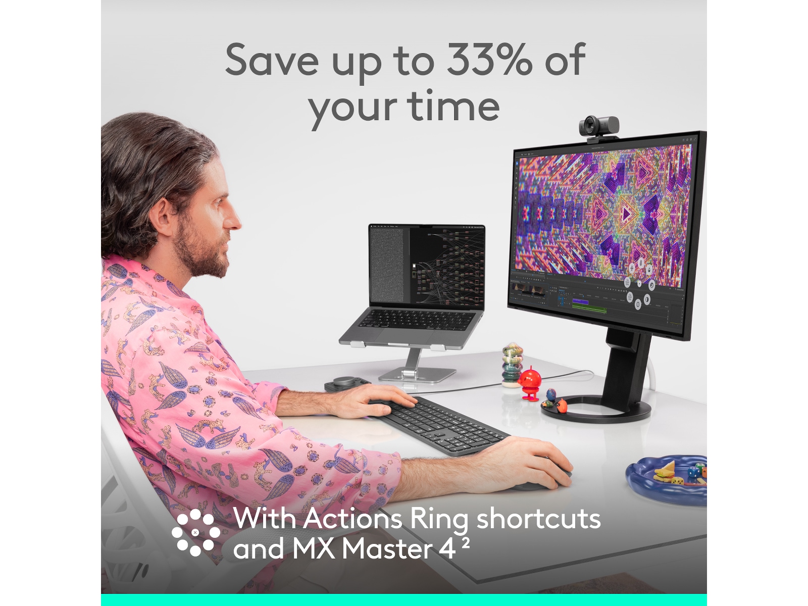 Logitech MX Master 4 Trådlös Ergonomisk Mus (grafitgrå) Mus