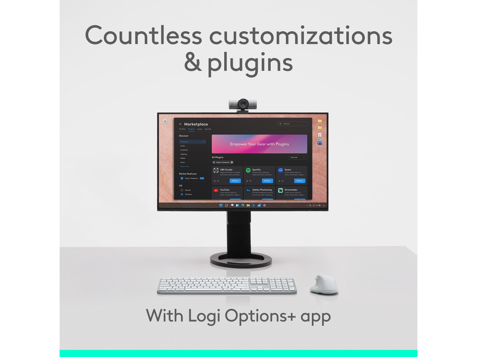Logitech MX Master 4 Trådlös Ergonomisk Mus (ljusgrå) Mus