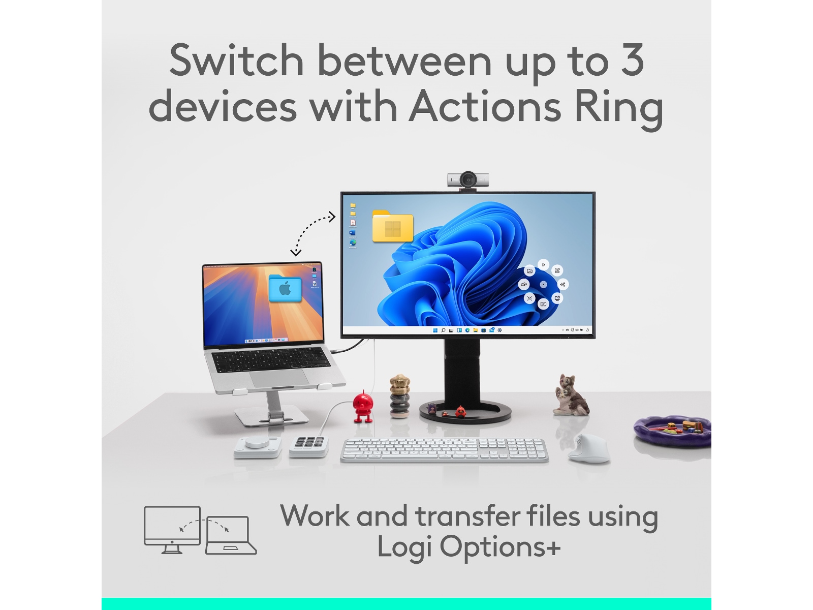Logitech MX Master 4 Trådlös Ergonomisk Mus (ljusgrå) Mus