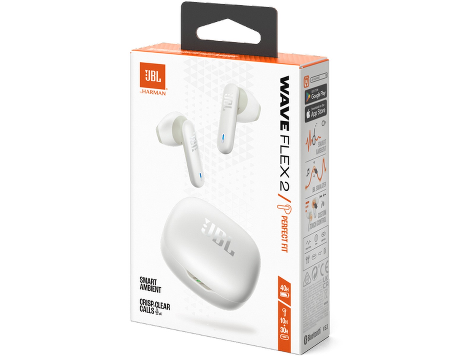 JBL Wave Flex 2 Trådlösa Hörlurar (vit) In-ear hörlurar