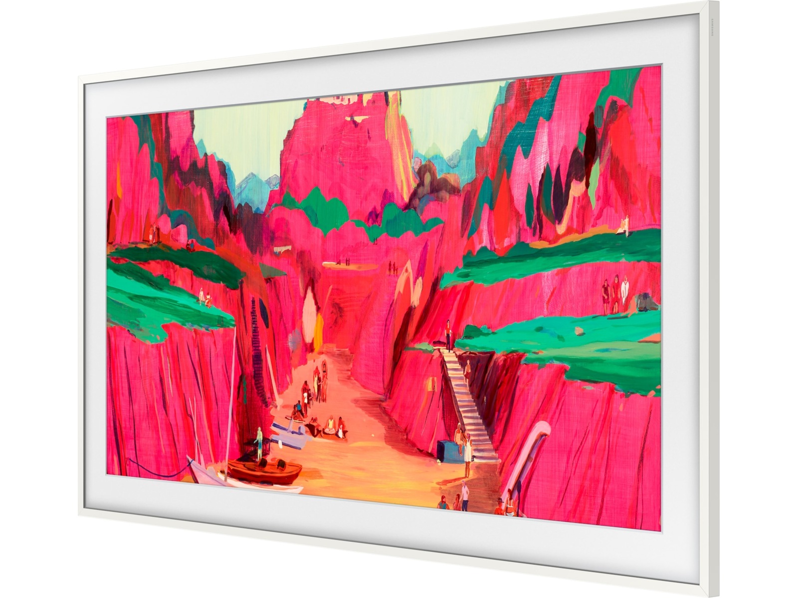 Samsung 85" ram till The Frame och The Frame Pro (2021-2025, Vit) TV-ram & tillbehör