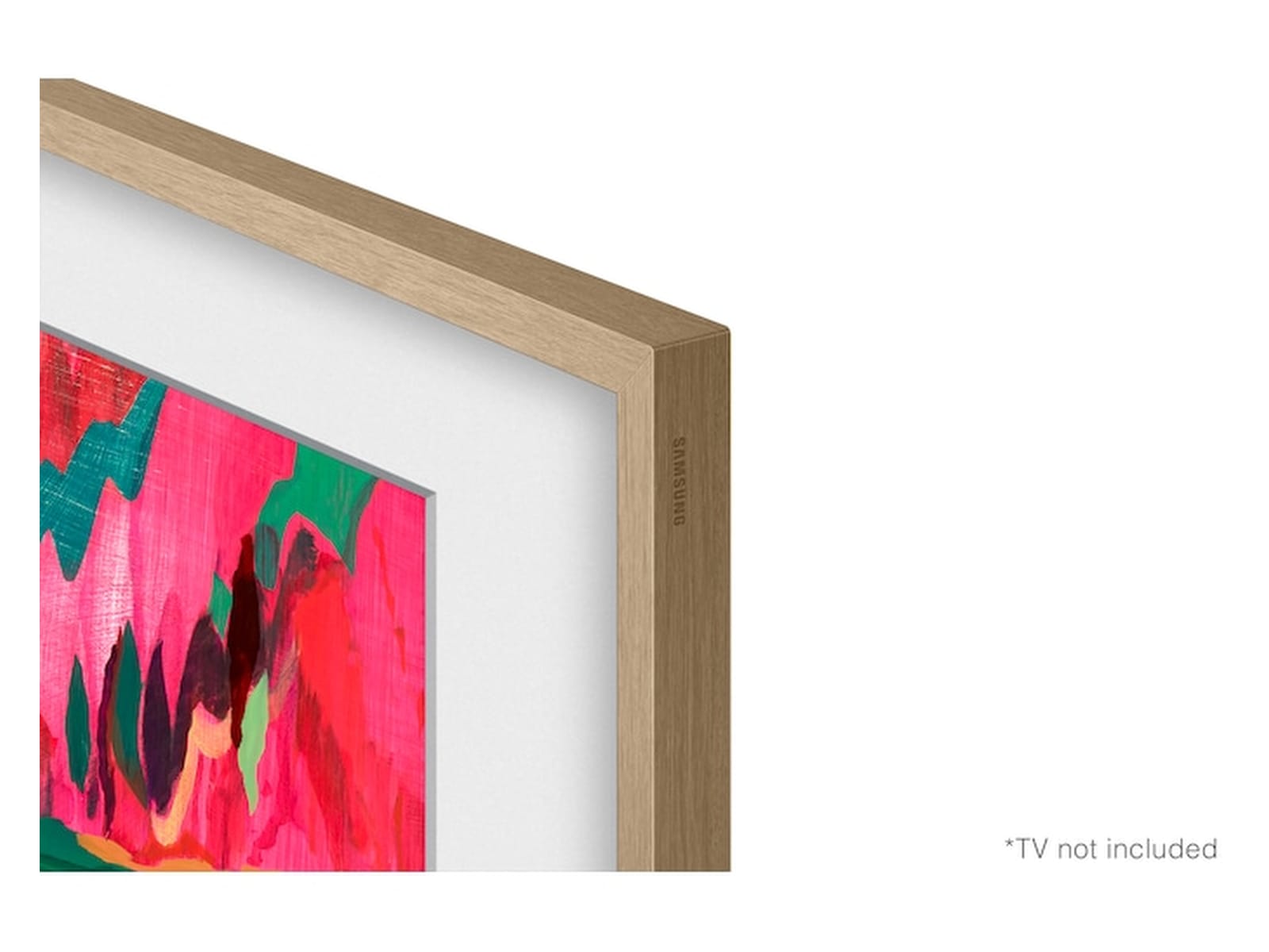 Samsung 85" ram till The Frame och The Frame Pro (2021-2025, Beige Wood/Teak) TV-ram & tillbehör