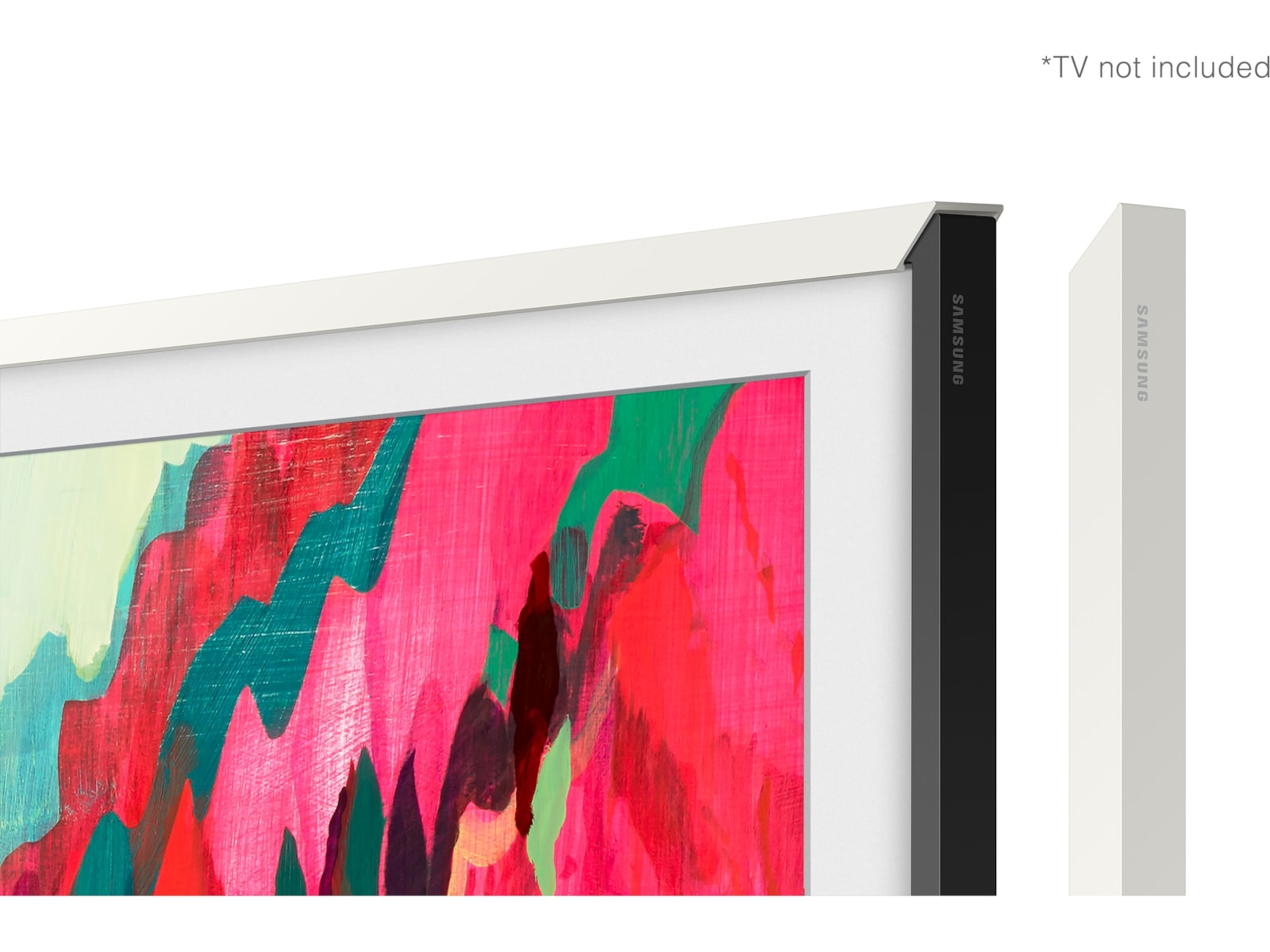Samsung 65" ram till The Frame och The Frame Pro (2021-2025, Vit) TV-ram & tillbehör