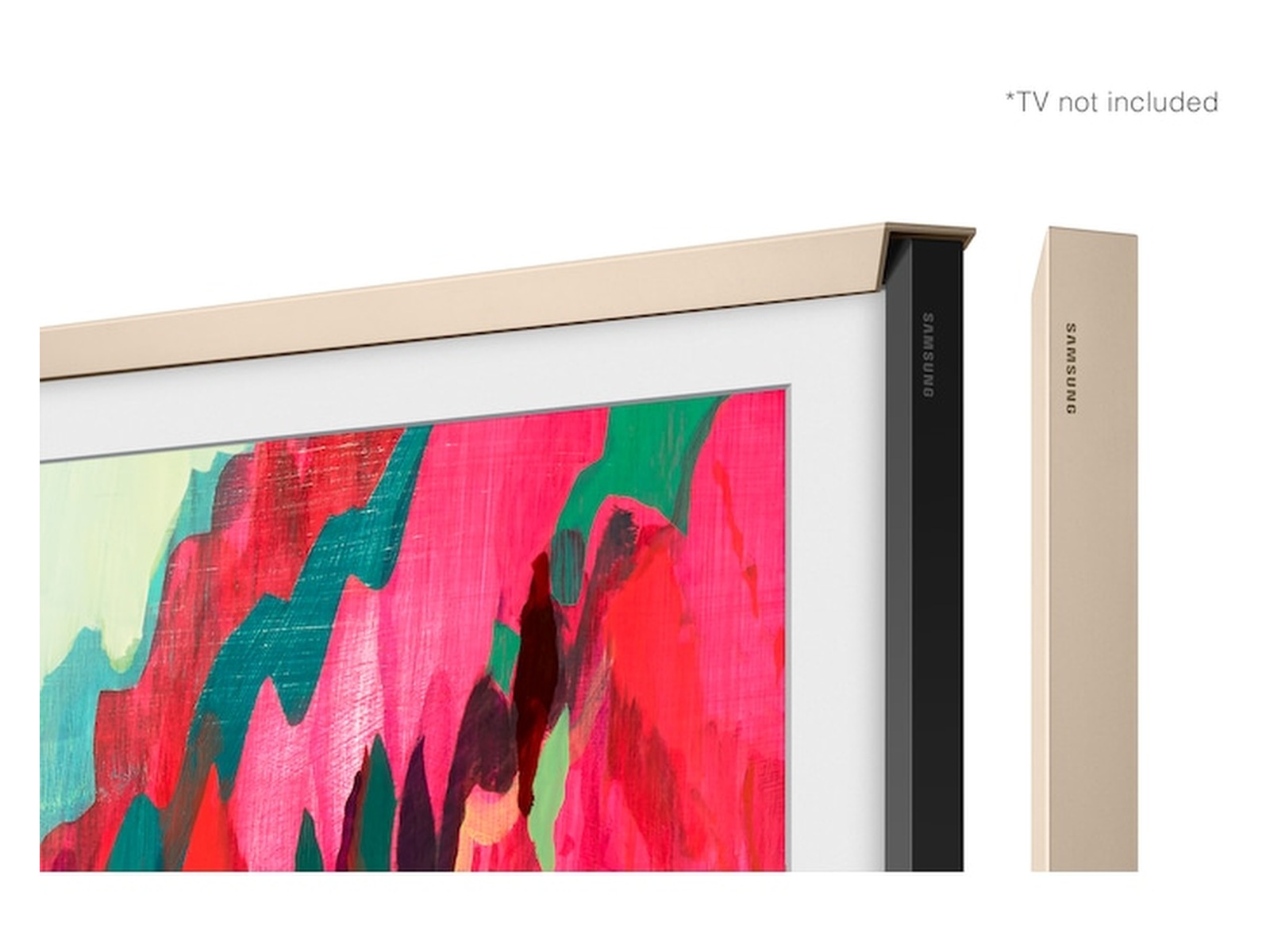 Samsung 75" ram till The Frame och The Frame Pro (2021-2025, Sand Gold) TV-ram & tillbehör