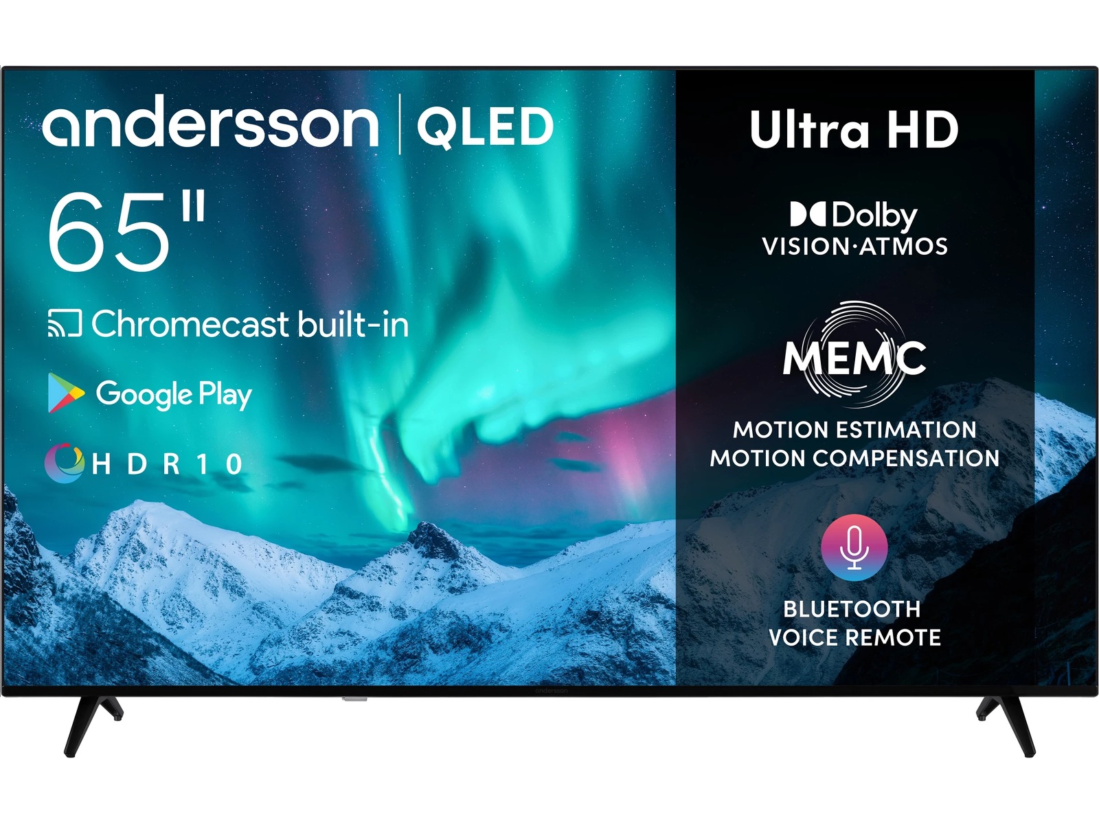Andersson 65" 4K QLED-TV QLED6550UHD 60 - 69 tums TV