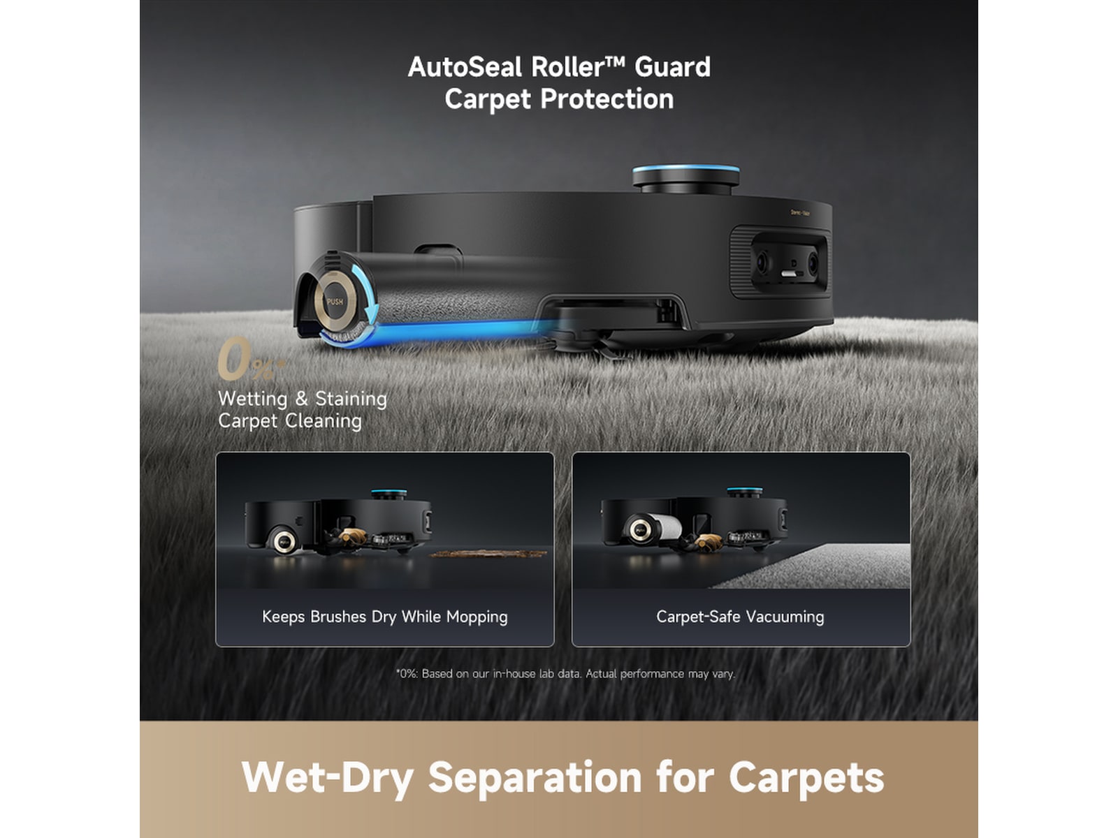 Dreame Aqua10 Ultra Roller Robotdammsugare (svart) Robotdammsugare