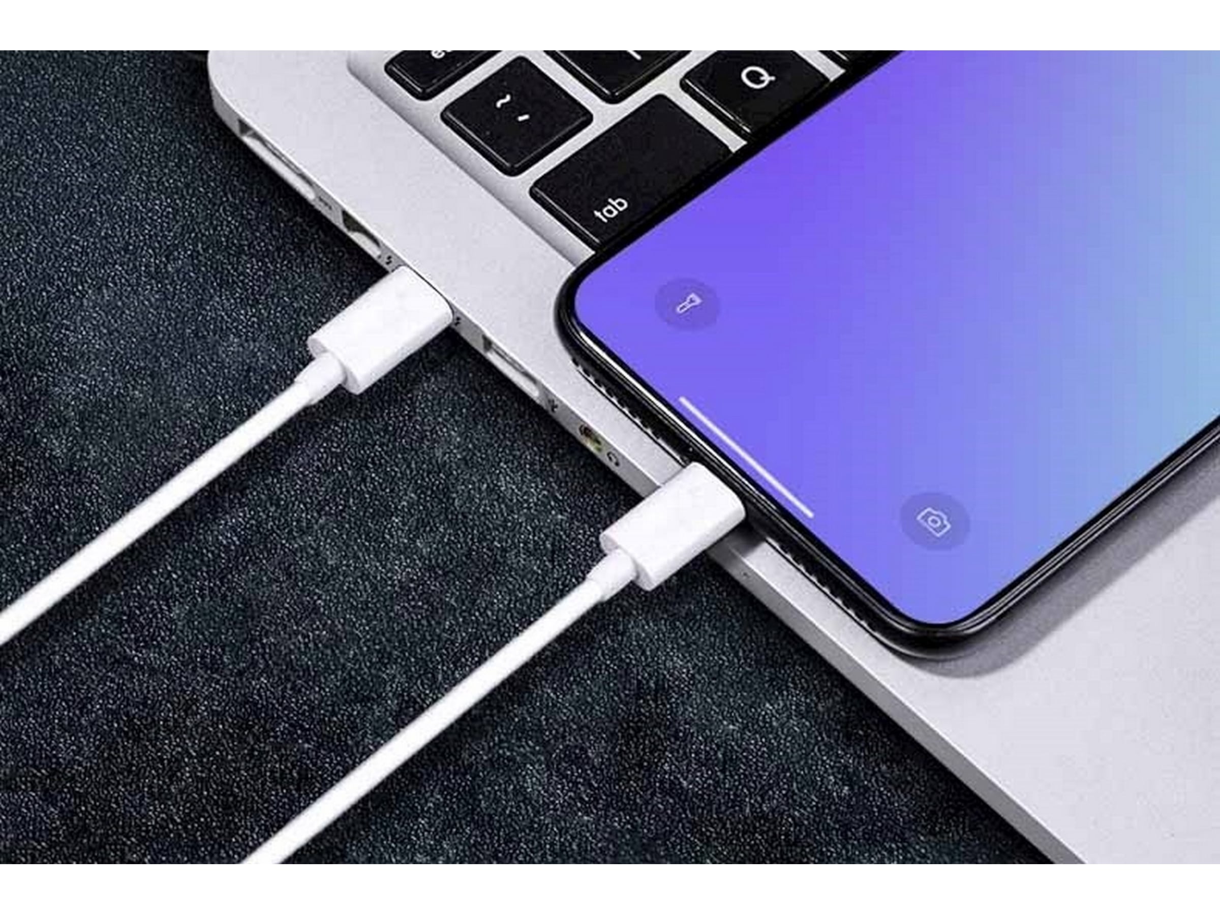 Lightning till USB-C-kabel 2m (vit) USB-kablar