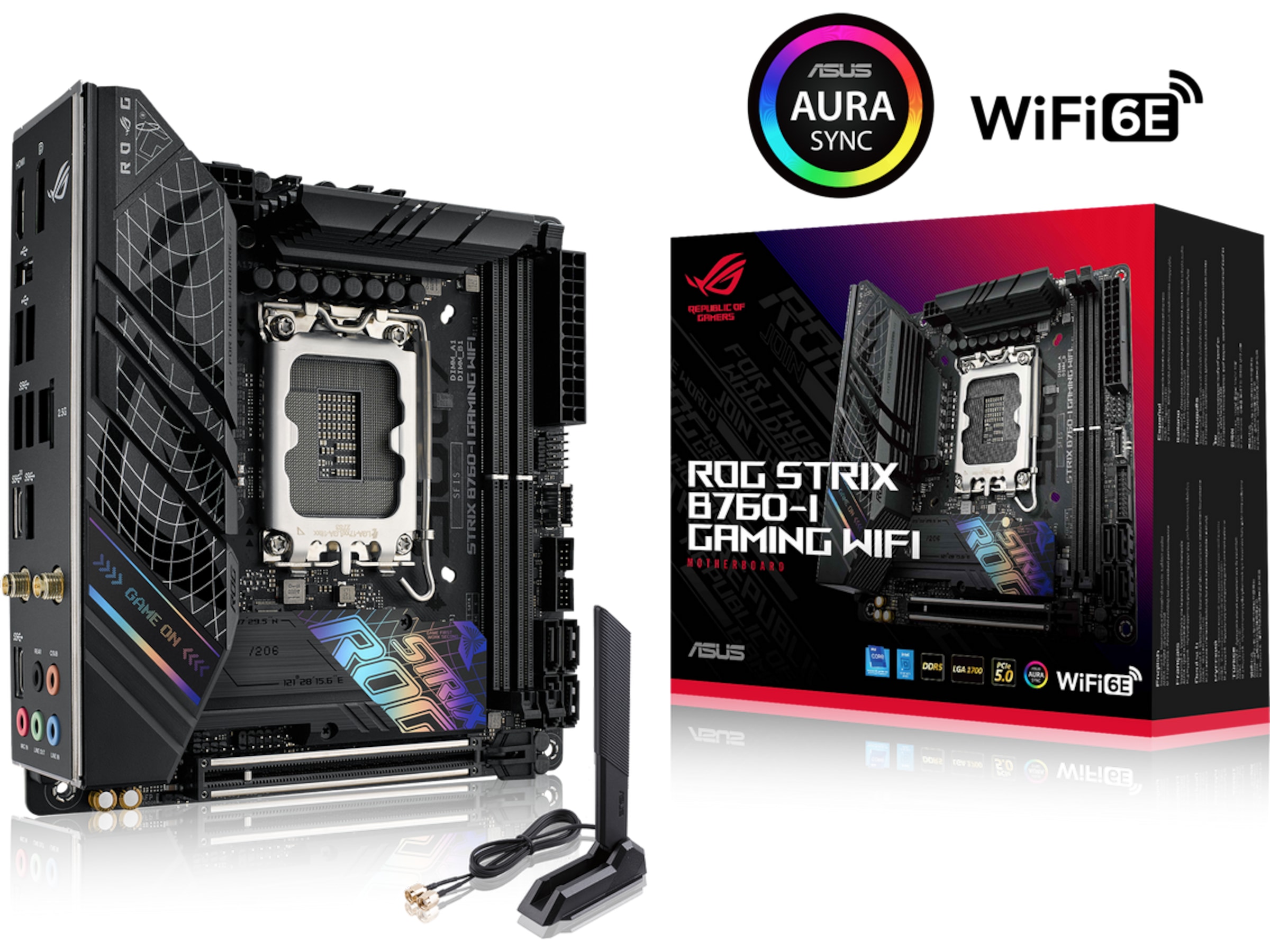 ASUS ROG STRIX B760-I GAMING WIFI Moderkort Intel Socket