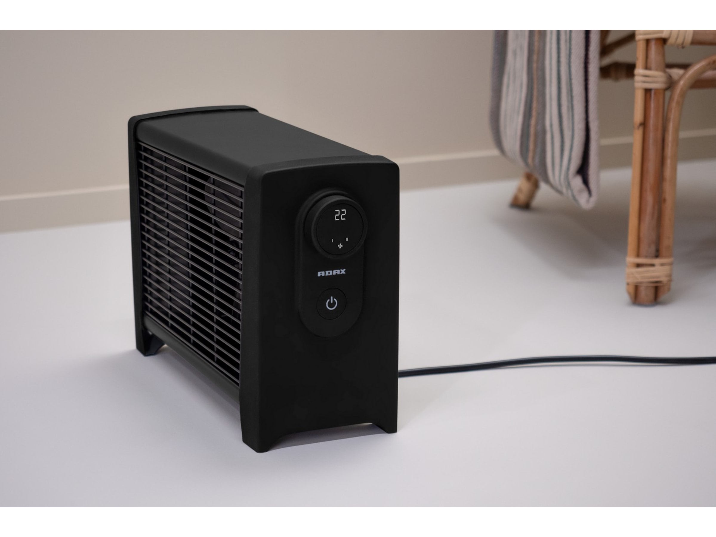 Adax Ena VV1120DTFB värmefläkt 2000W (Svart) Fläktar och varmluftsugnar